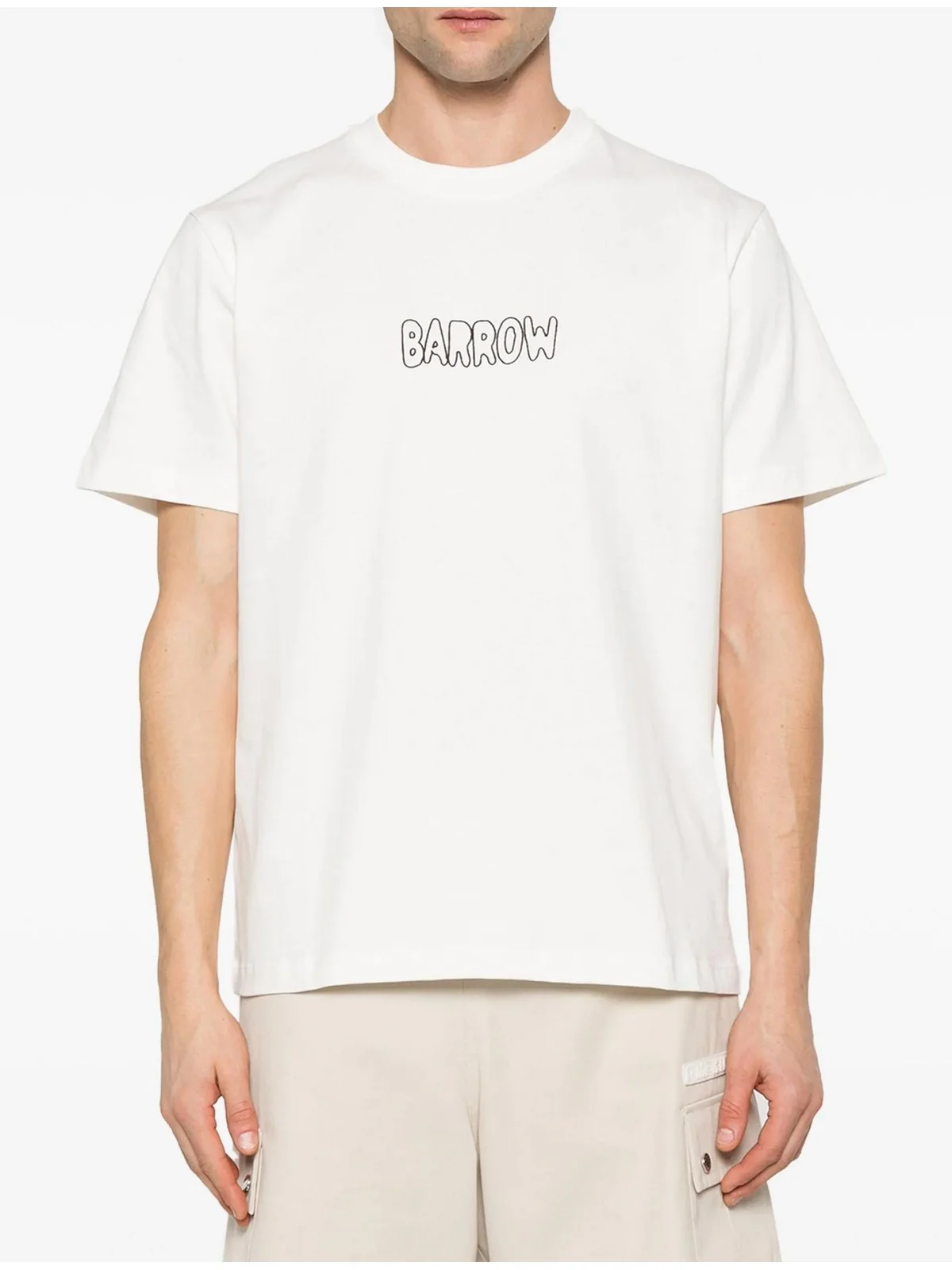 BARROW T-shirt Uomo  S5BWUATH053 002 Bianco - Image 3