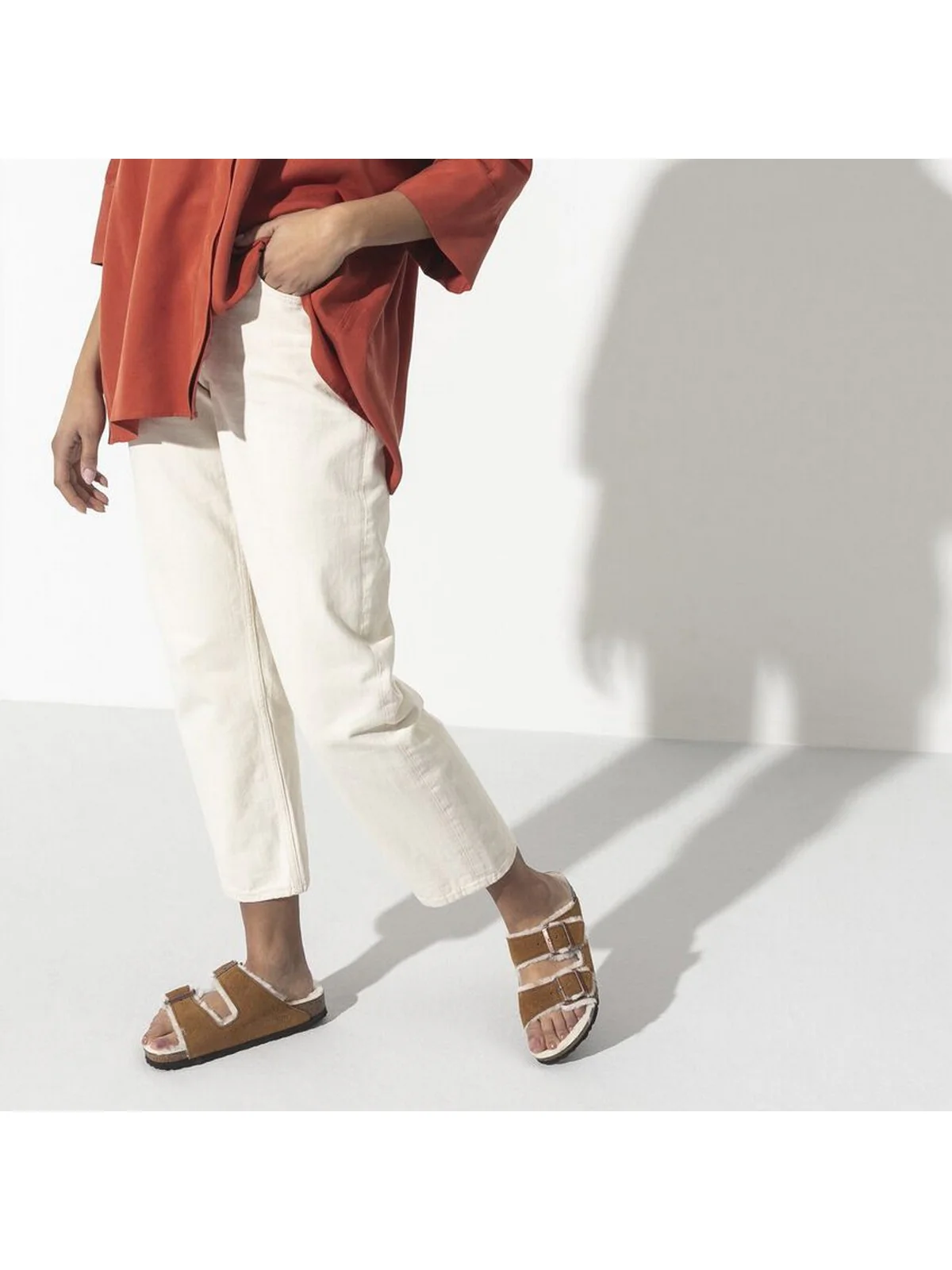 BIRKENSTOCK Ciabatta Donna Arizona shearling 1001135 Beige - Image 8