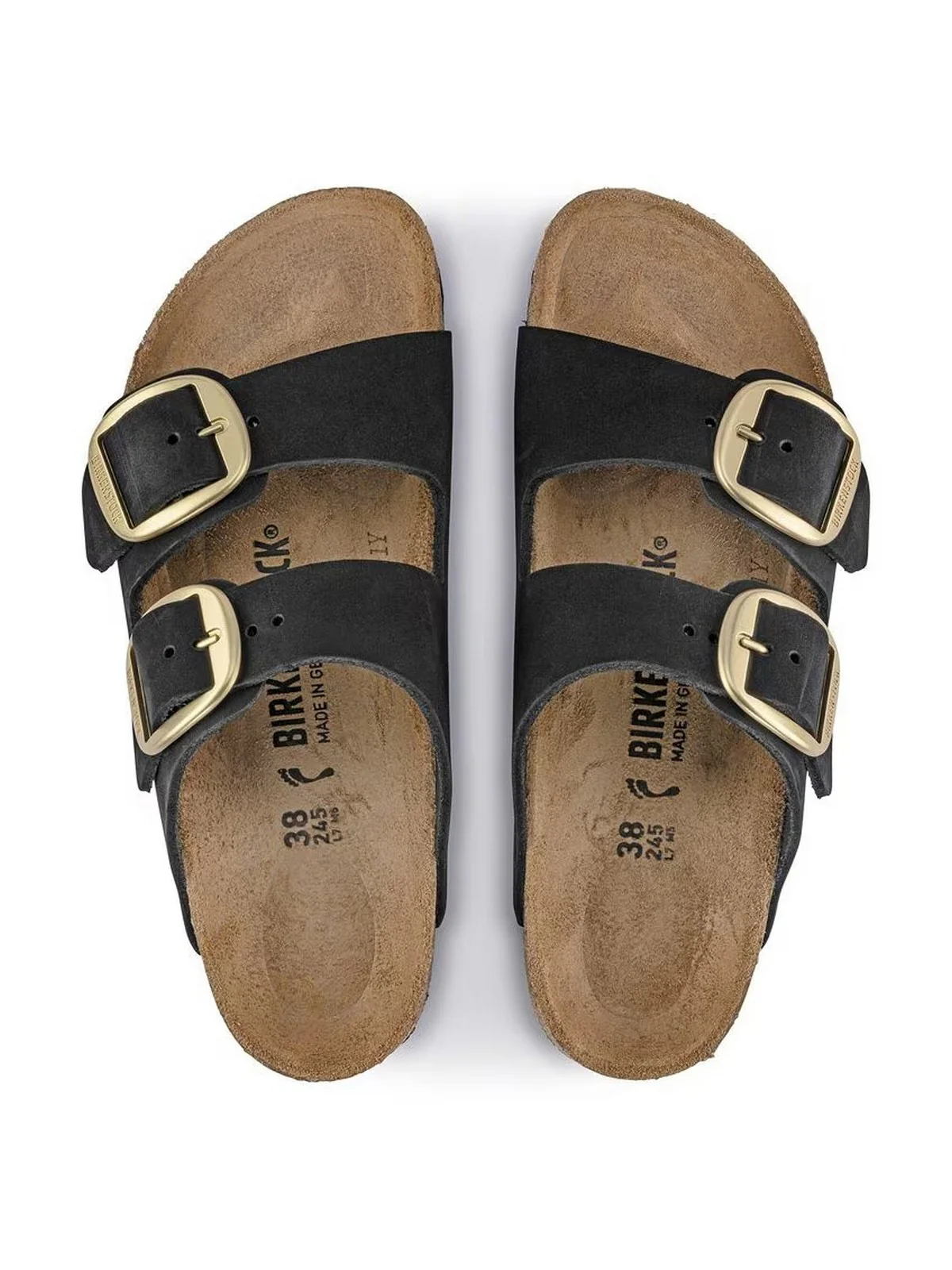 BIRKENSTOCK Sandalo Donna Arizona Big Buckle black, Nubuck Leather 1023290 Nero - Image 4