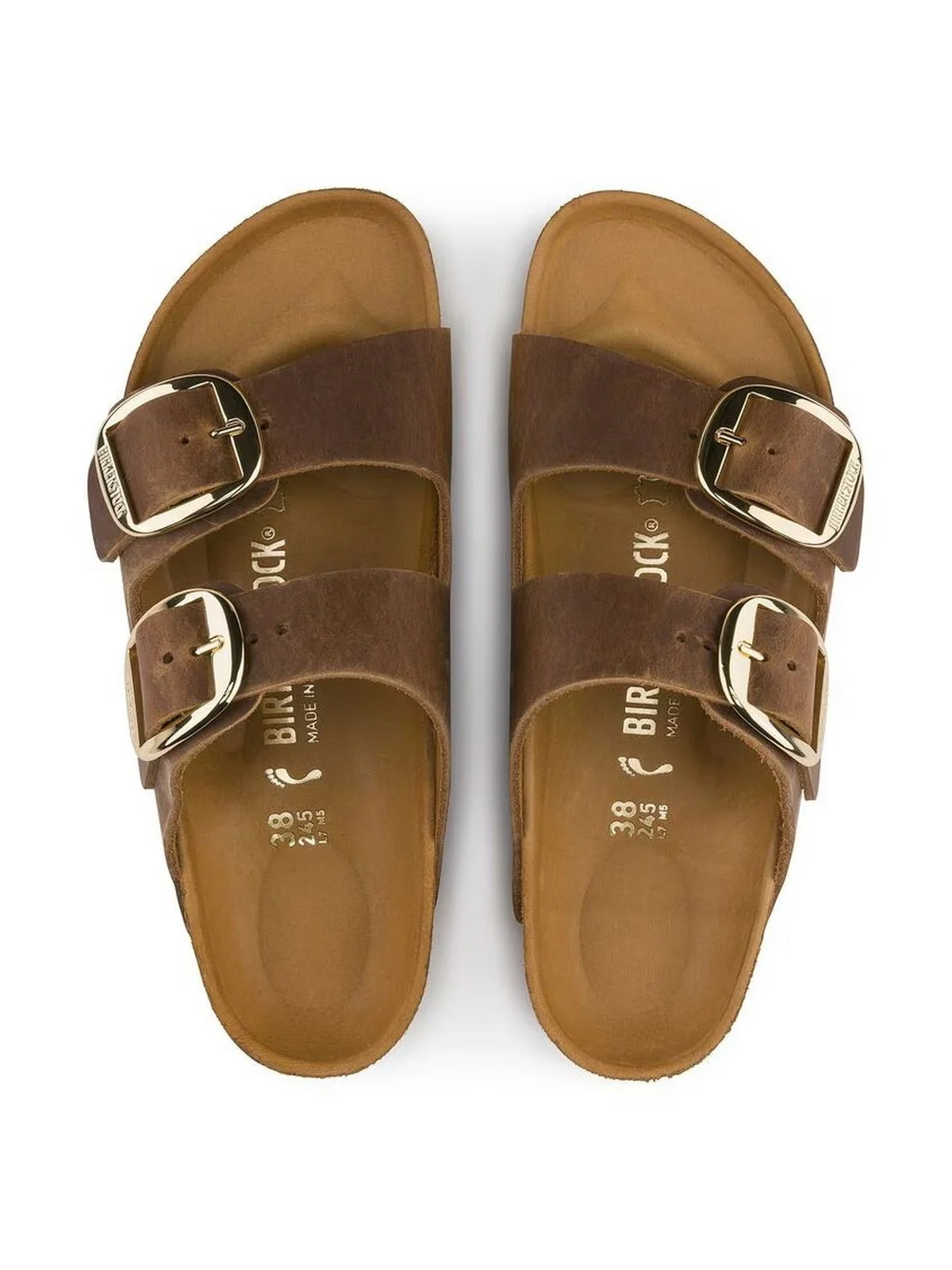 BIRKENSTOCK Sandalo Donna Arizona Big Buckle cognac, Oiled Leather 1011073 Marrone - Image 12