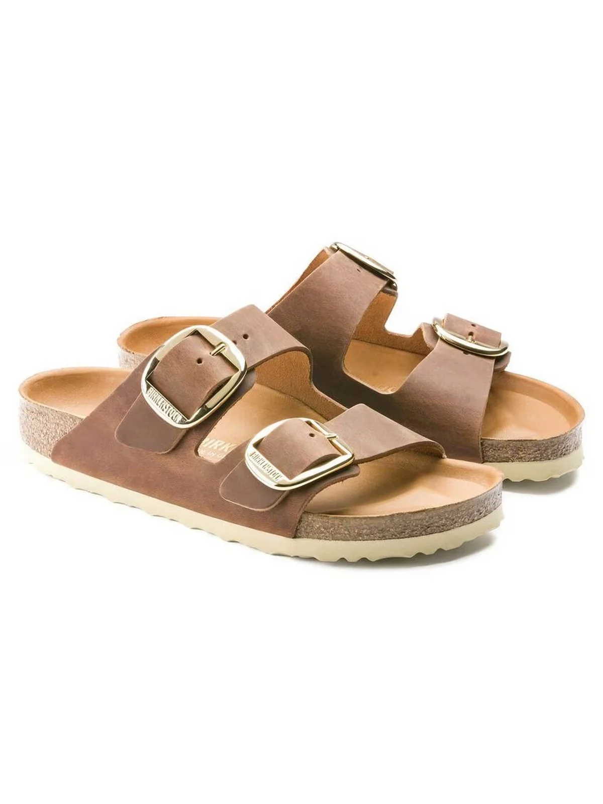 BIRKENSTOCK Sandalo Donna Arizona Big Buckle cognac, Oiled Leather 1011073 Marrone - Image 3