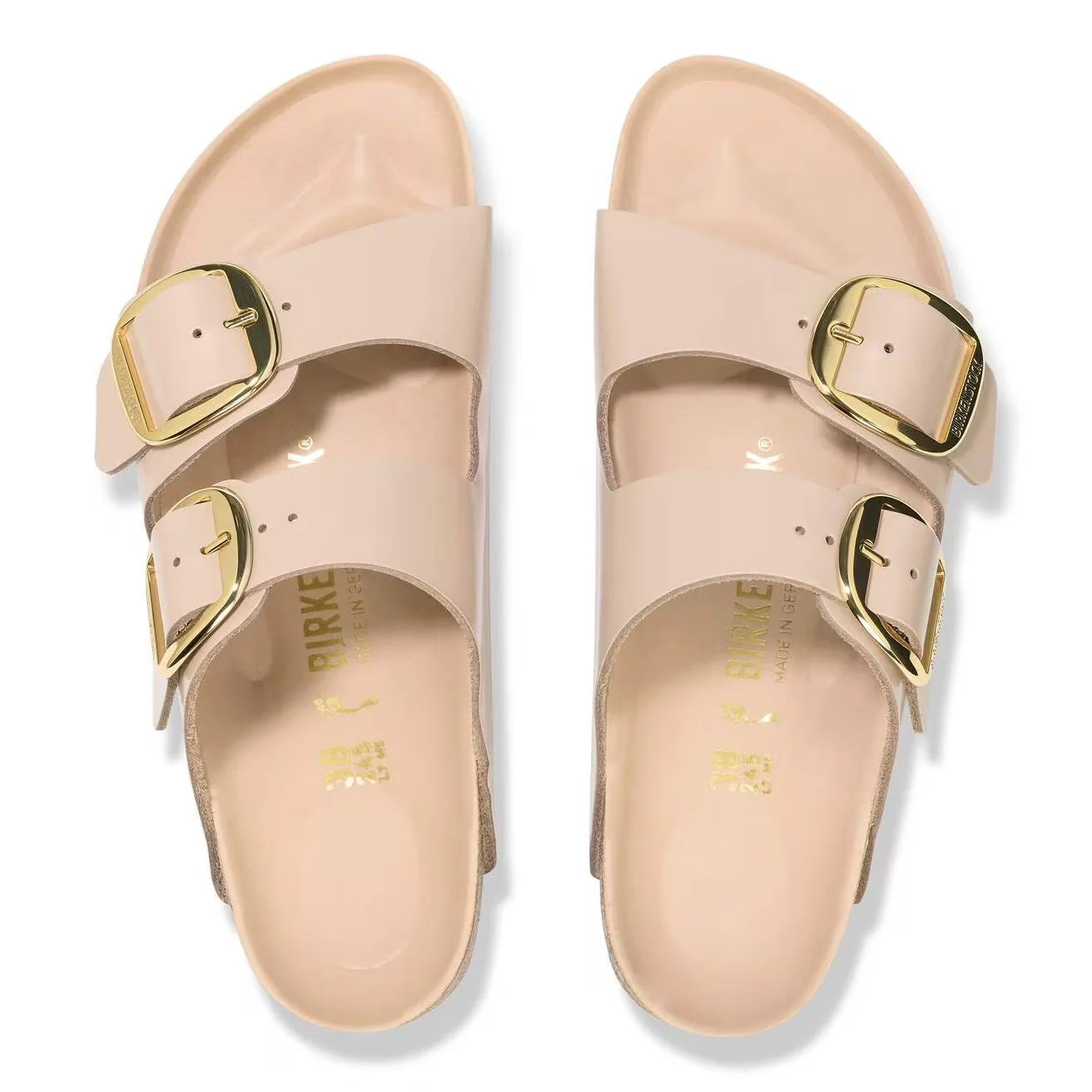 BIRKENSTOCK Sandalo Donna Arizona Big Buckle HEX shine new beige,Natural Lea 1026553 Beige - Image 2