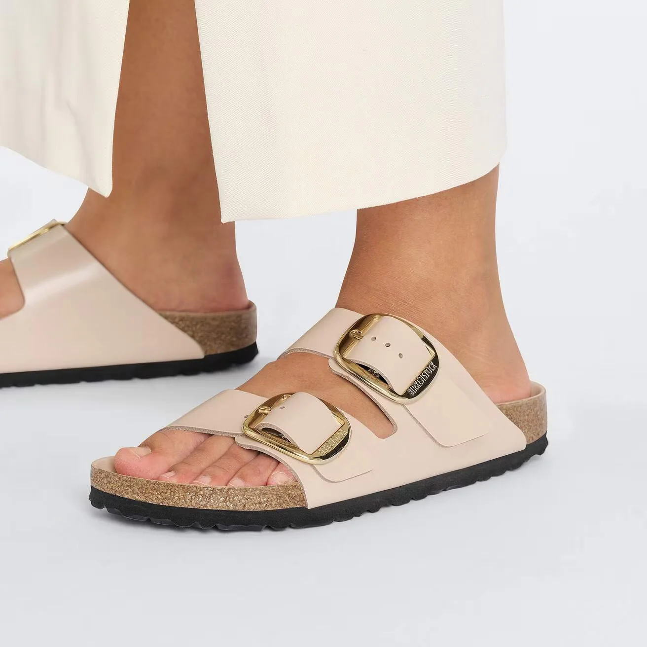 BIRKENSTOCK Sandalo Donna Arizona Big Buckle HEX shine new beige,Natural Lea 1026553 Beige - Image 6