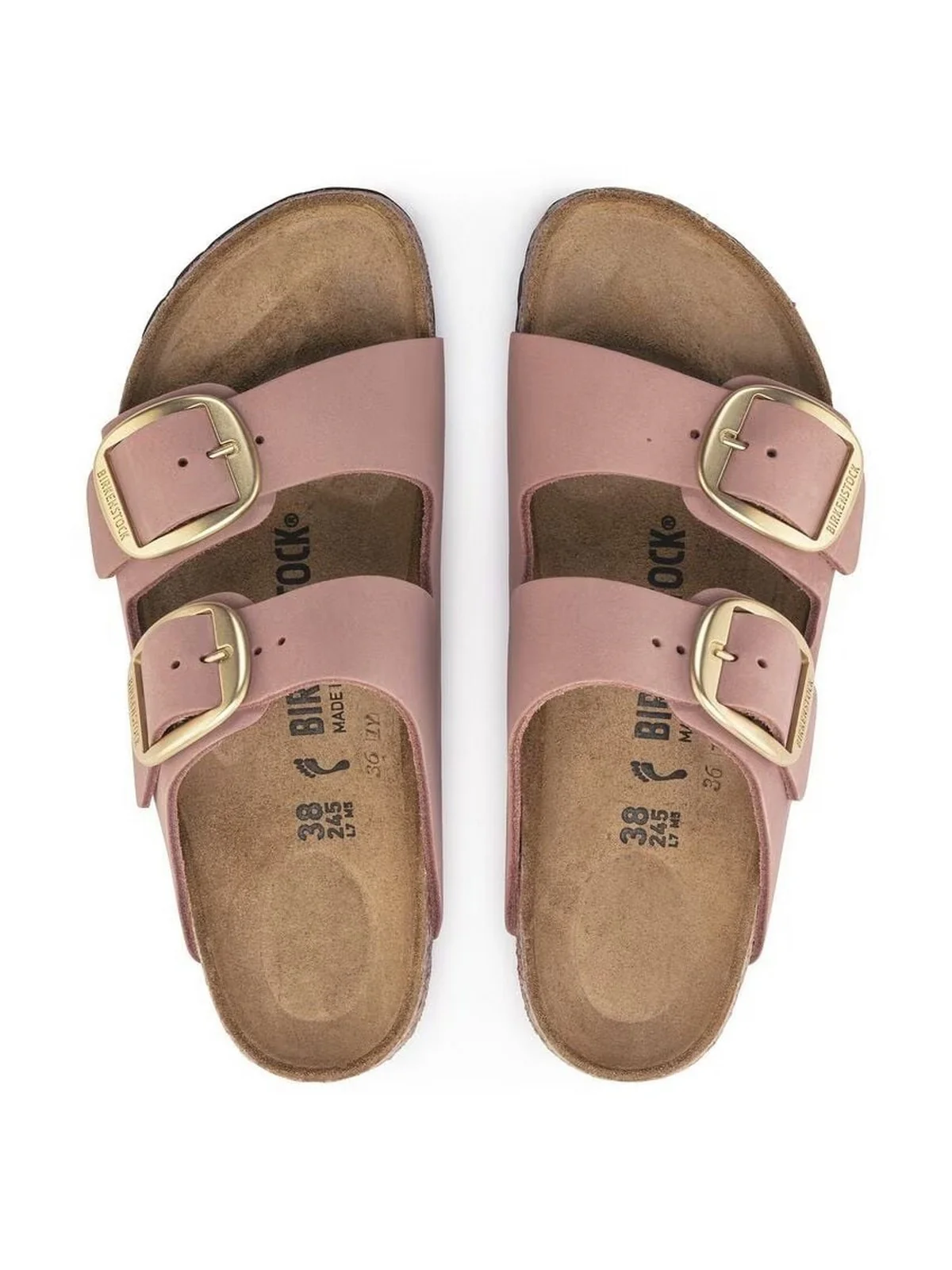 BIRKENSTOCK Sandalo Donna Arizona Big Buckle old rose, Nubuck Leather 1024074 Rosa - Image 3