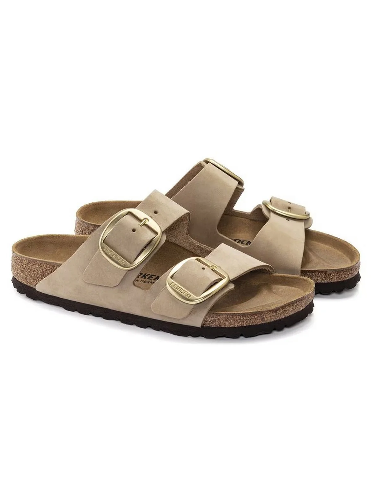 BIRKENSTOCK Sandalo Donna Arizona Big Buckle sandcastle, Nubuck Leather 1024064 Beige - Image 4