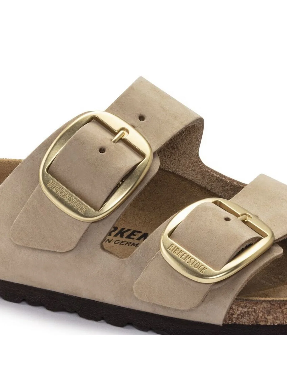 BIRKENSTOCK Sandalo Donna Arizona Big Buckle sandcastle, Nubuck Leather 1024064 Beige - Image 6