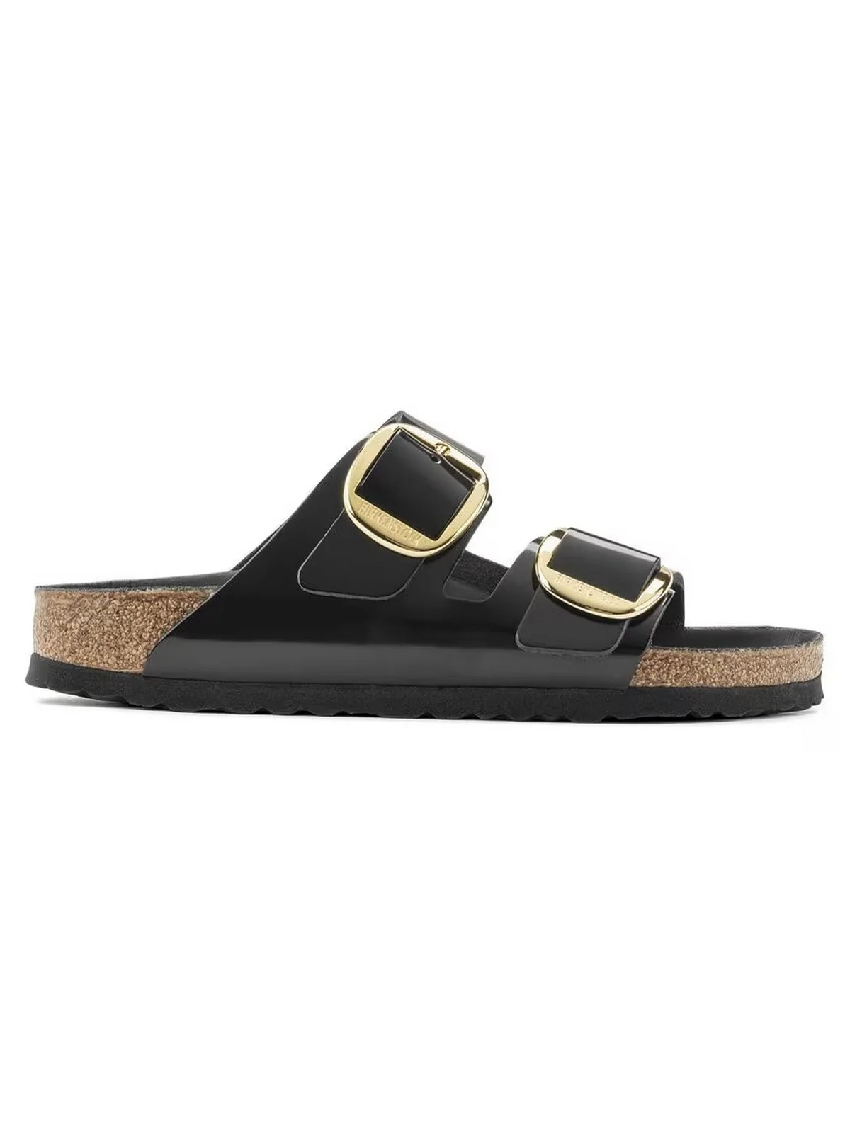 BIRKENSTOCK Sandalo Donna Arizona Big Buckle HEX shine black,Natural Leather 1021476 Nero - Image 5