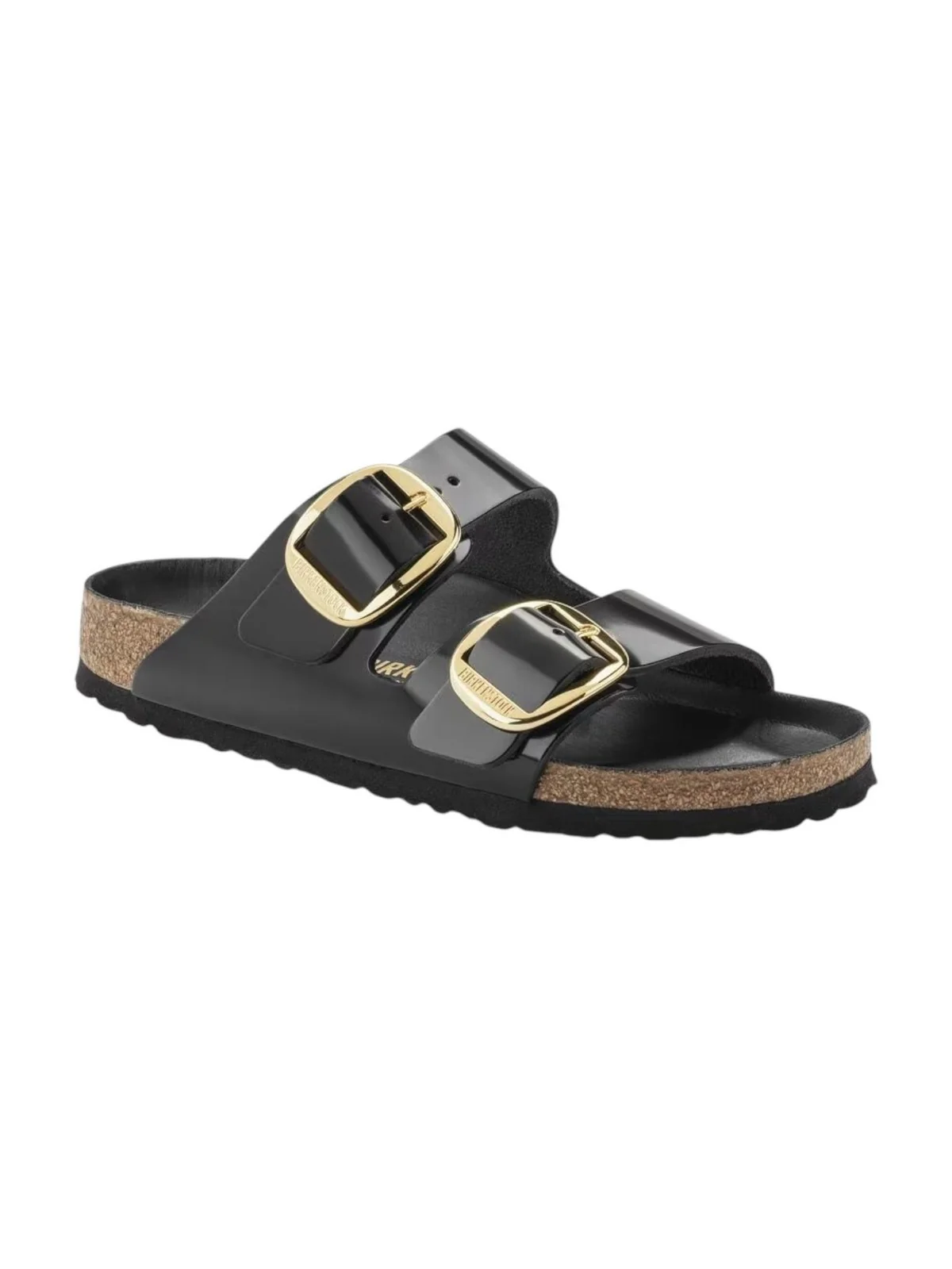 BIRKENSTOCK Sandalo Donna Arizona Big Buckle HEX shine black,Natural Leather 1021476 Nero - Image 8