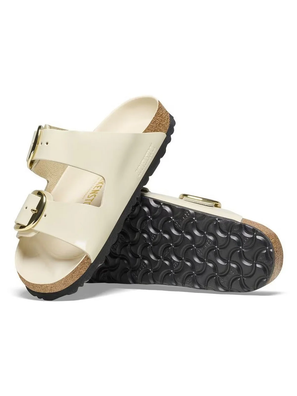 BIRKENSTOCK Sandalo Donna Arizona Big Buckle shine ecru, Natural Leather 1026128 Beige - Image 2
