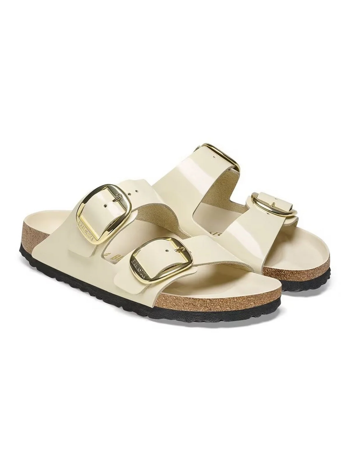 BIRKENSTOCK Sandalo Donna Arizona Big Buckle shine ecru, Natural Leather 1026128 Beige - Image 4
