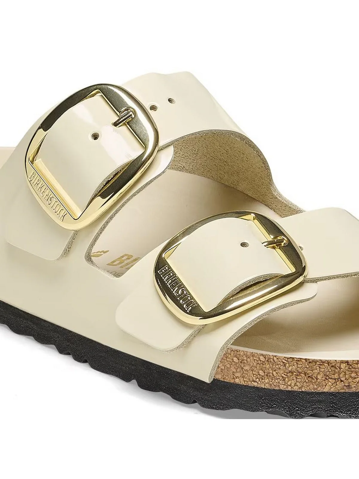 BIRKENSTOCK Sandalo Donna Arizona Big Buckle shine ecru, Natural Leather 1026128 Beige - Image 6