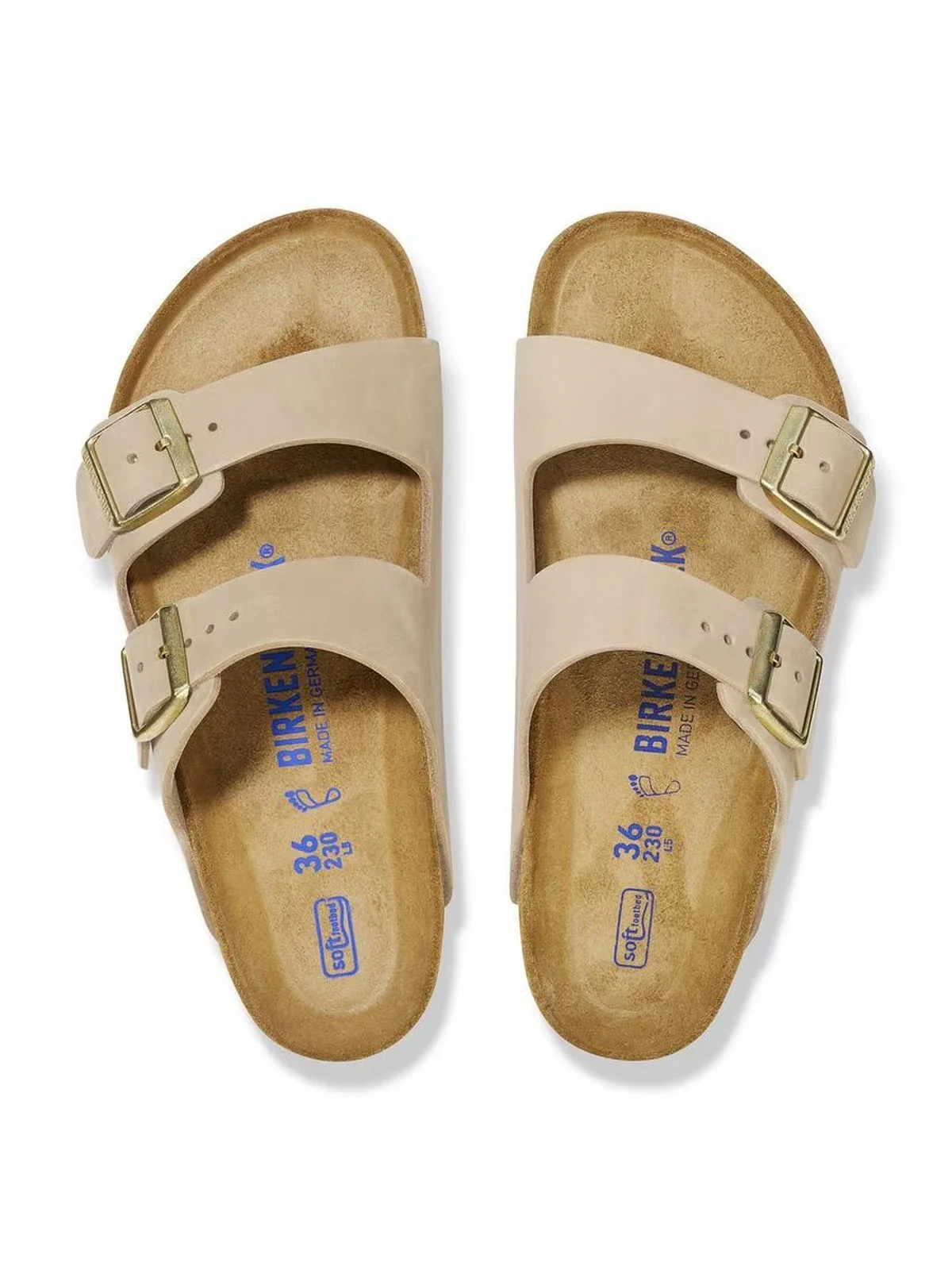 BIRKENSTOCK Sandalo Donna Arizona SFB sandcastle, Nubuck Leather 1019016 Beige - Image 3
