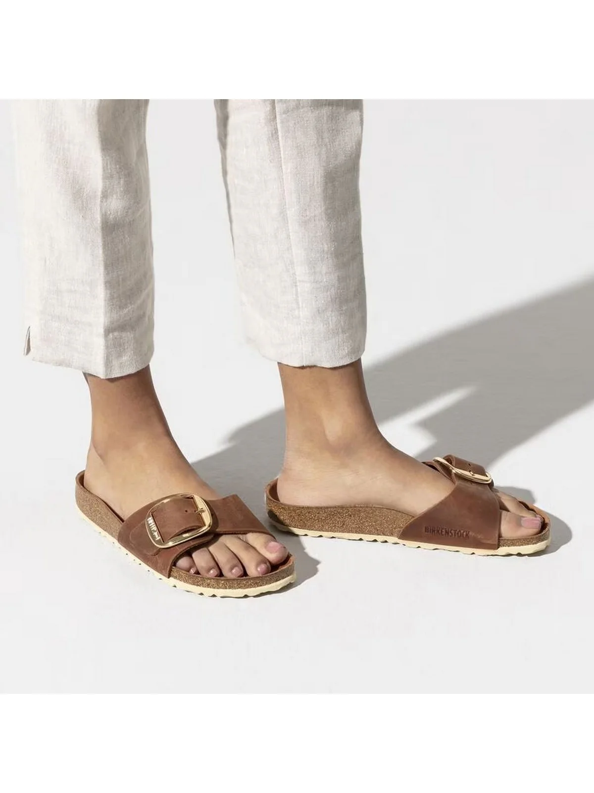 BIRKENSTOCK Sandalo Donna Madrid Big Buckle cognac, Oiled Leather 1006525 Marrone - Image 10