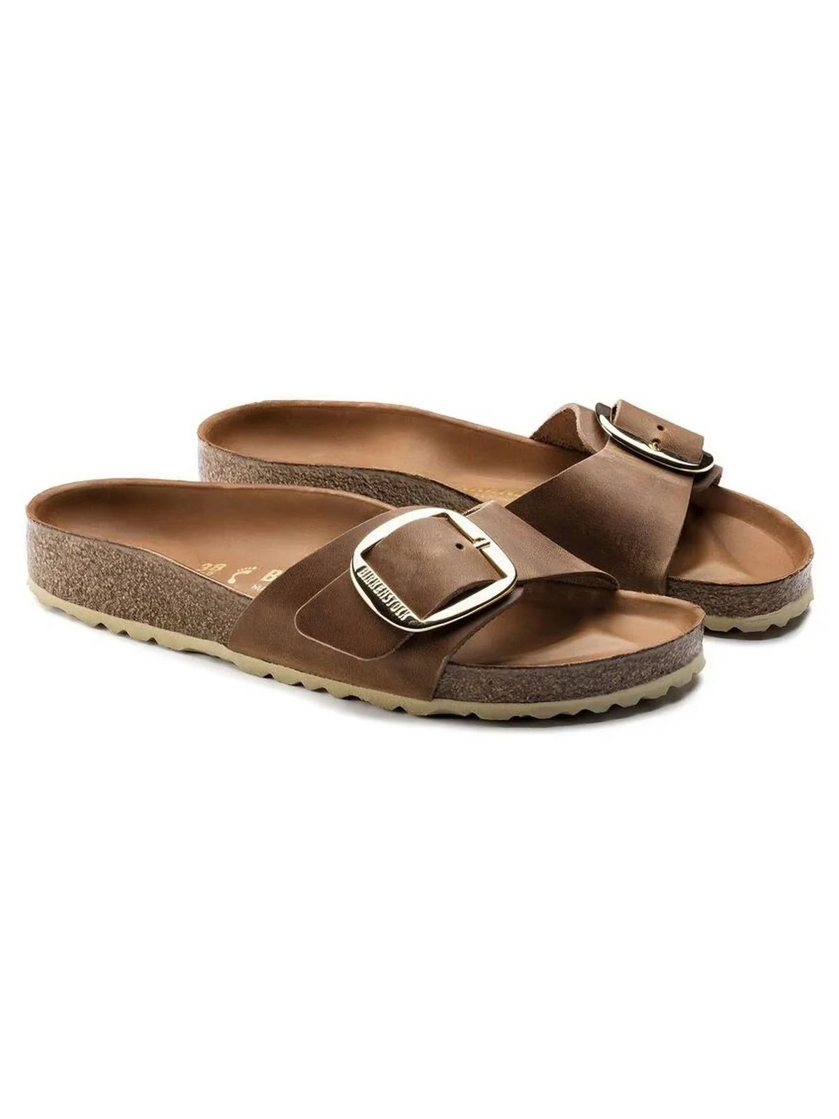 BIRKENSTOCK Sandalo Donna Madrid Big Buckle cognac, Oiled Leather 1006525 Marrone - Image 11