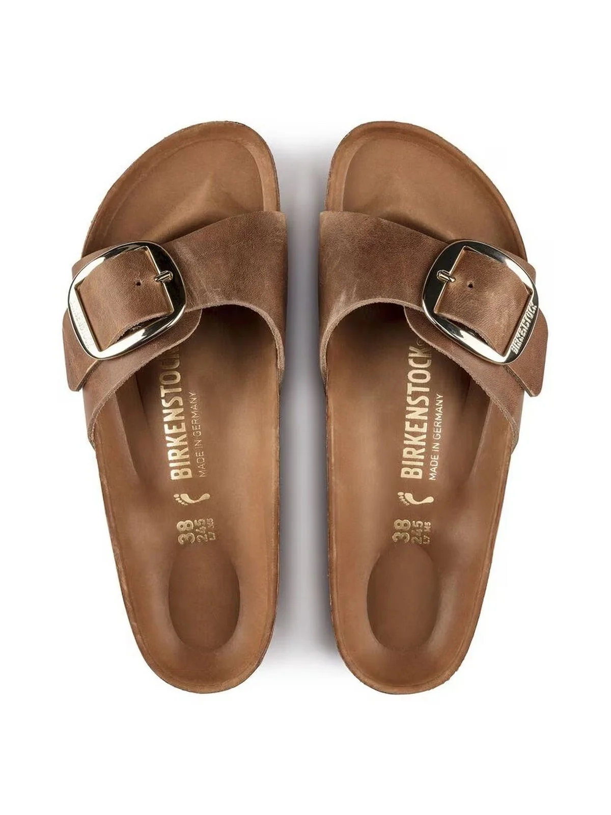BIRKENSTOCK Sandalo Donna Madrid Big Buckle cognac, Oiled Leather 1006525 Marrone - Image 14