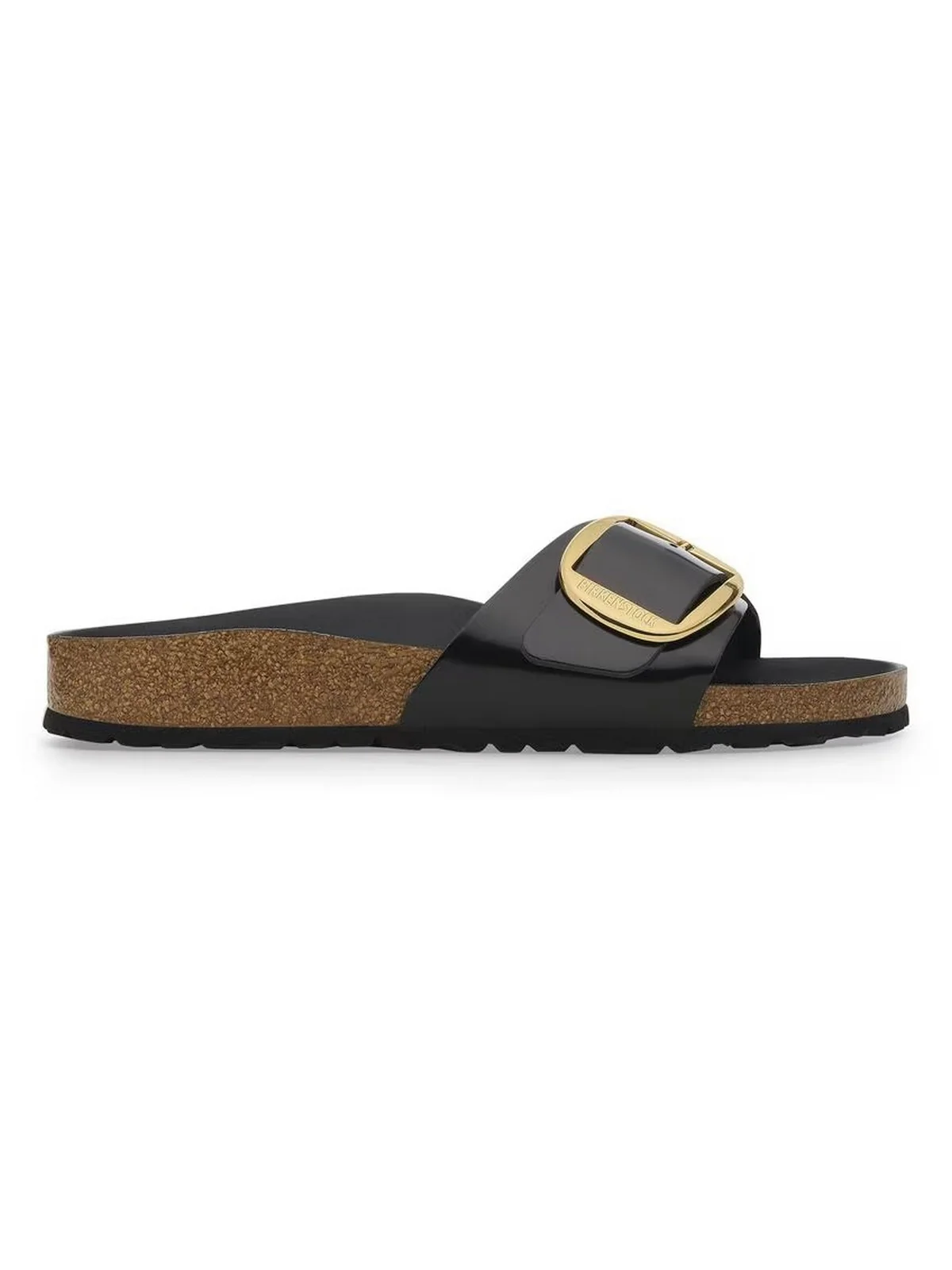 BIRKENSTOCK Sandalo Donna Madrid Big Buckle shine black, Natural Leather 1022650 Nero - Image 5
