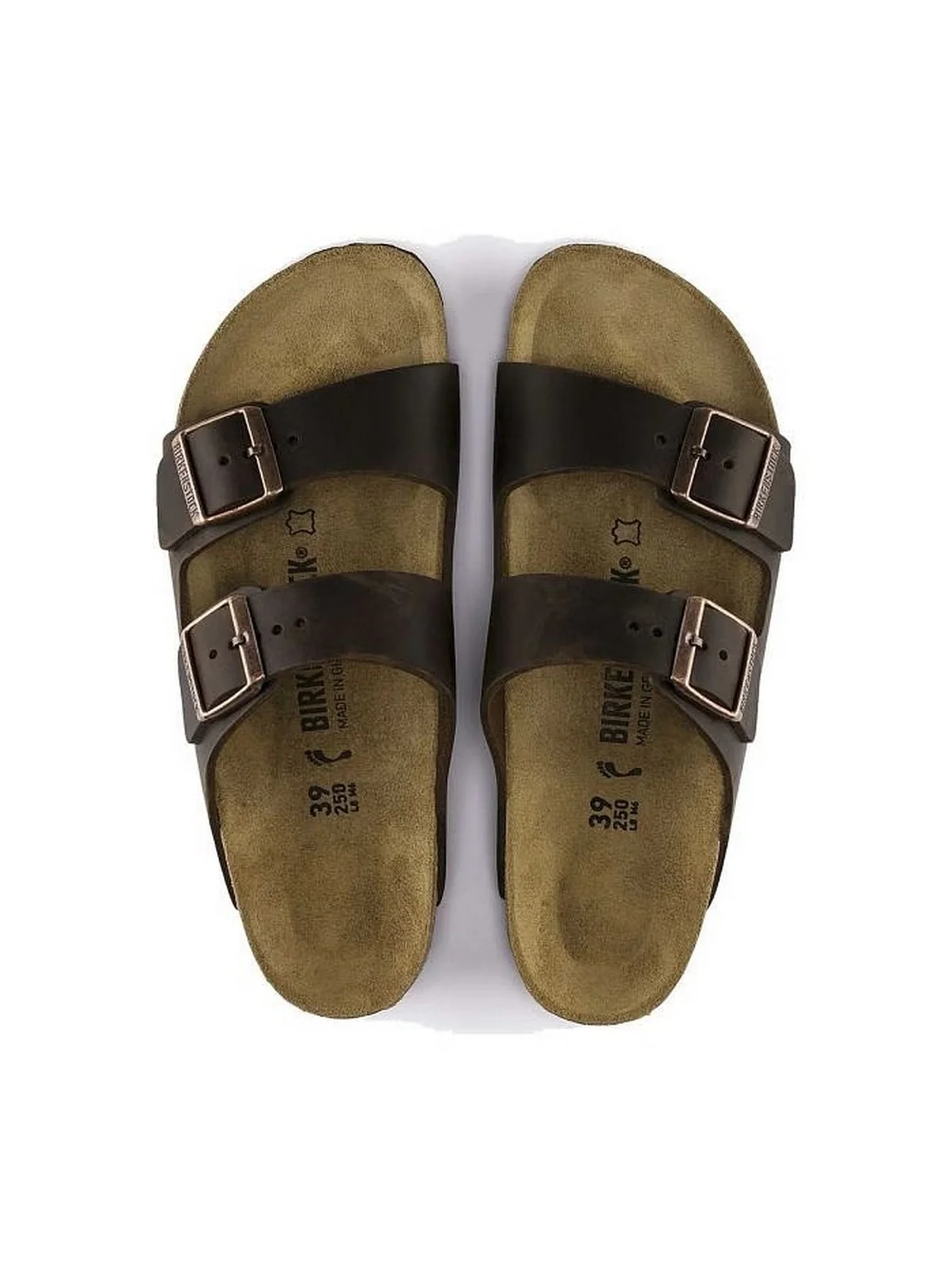 BIRKENSTOCK Sandalo Unisex adulto Arizona habana, Oiled Leather 052533 Marrone - Image 3