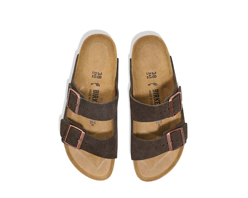 BIRKENSTOCK Sandalo Unisex adulto Arizona mocha, Suede Leather 1027083 Marrone - Image 3