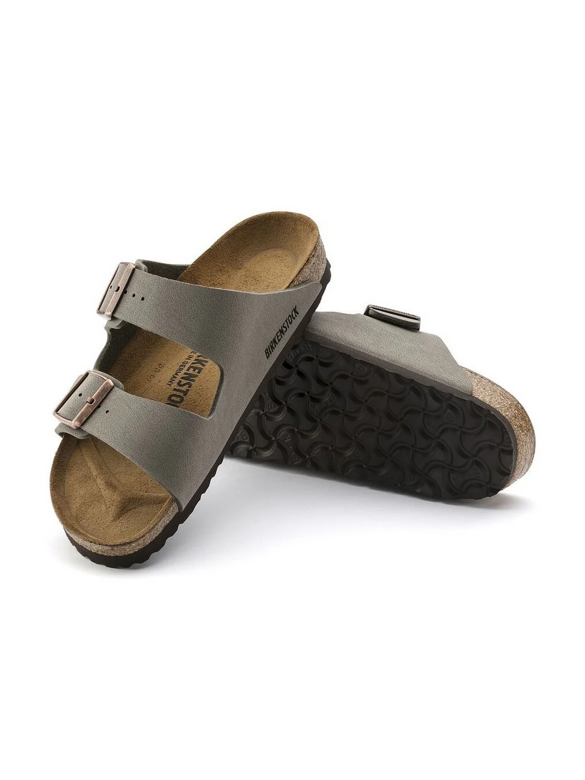 BIRKENSTOCK Sandalo Unisex adulto Arizona stone, Birkibuc 151213 Grigio - Image 2
