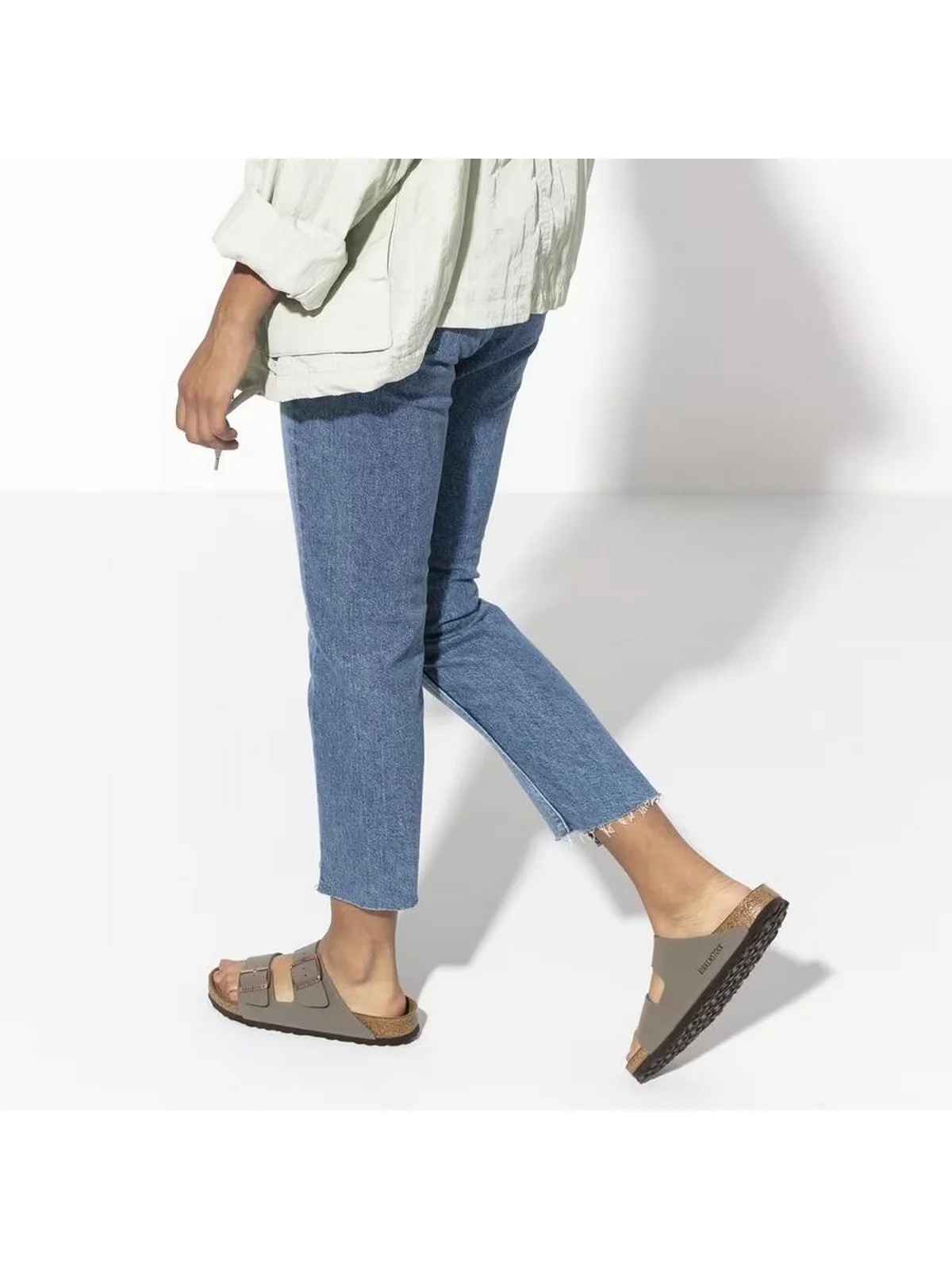 BIRKENSTOCK Sandalo Unisex adulto Arizona stone, Birkibuc 151213 Grigio - Image 4