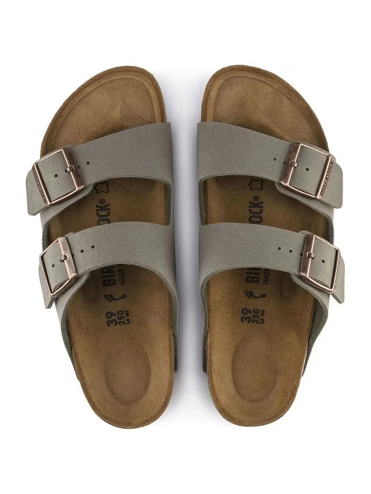 BIRKENSTOCK Sandalo Unisex adulto Arizona stone, Birkibuc 151213 Grigio - Image 5