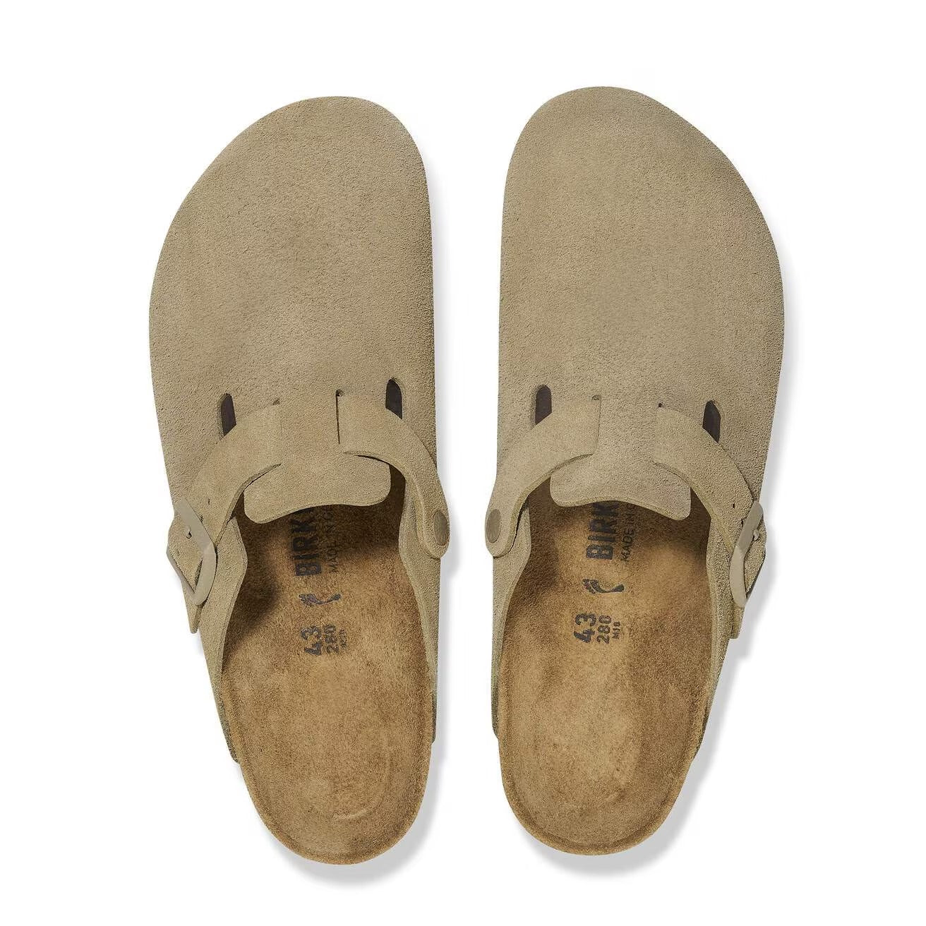 BIRKENSTOCK Sandalo Unisex adulto Boston faded khaki, Suede Leather 1025844 KHAKI - Image 2