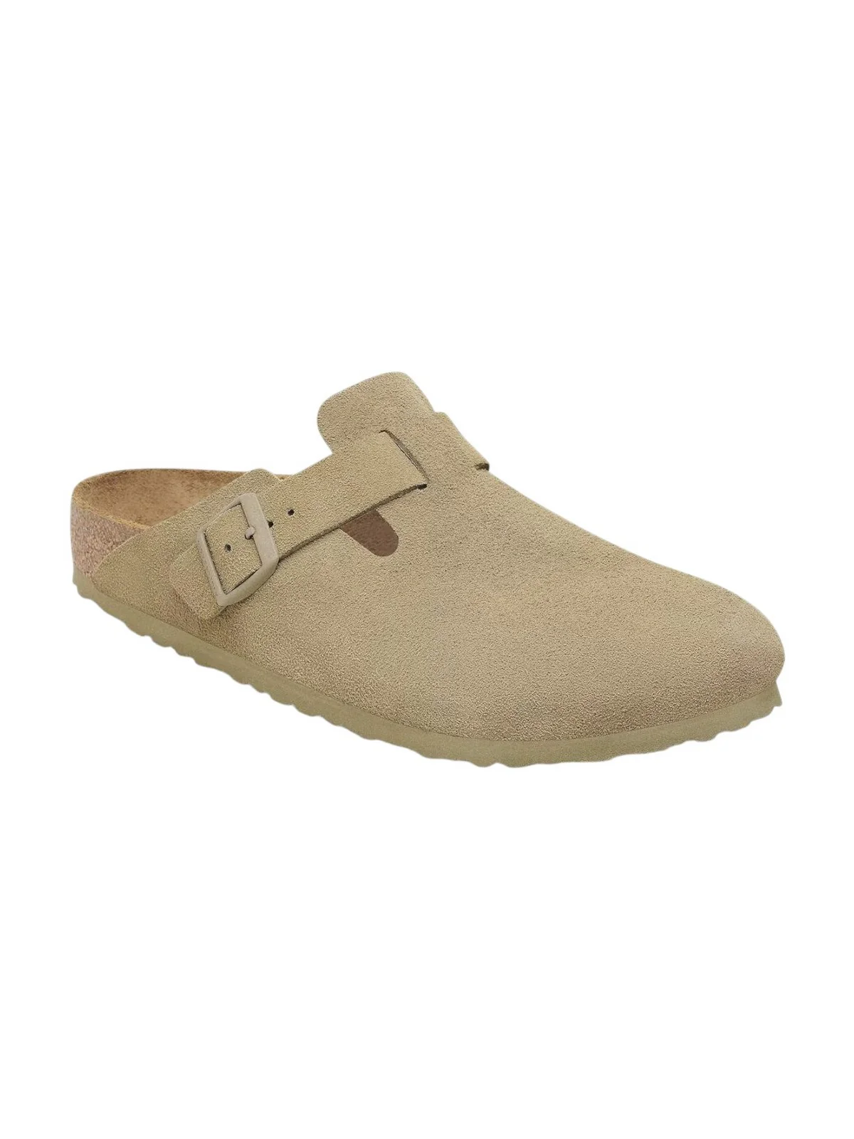 BIRKENSTOCK Sandalo Unisex adulto Boston faded khaki, Suede Leather 1025844 KHAKI - Image 7