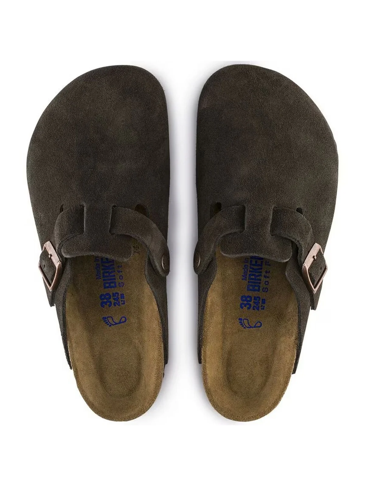 BIRKENSTOCK Sandalo Unisex adulto Boston SFB mocca, Suede Leather 660463 Marrone - Image 3