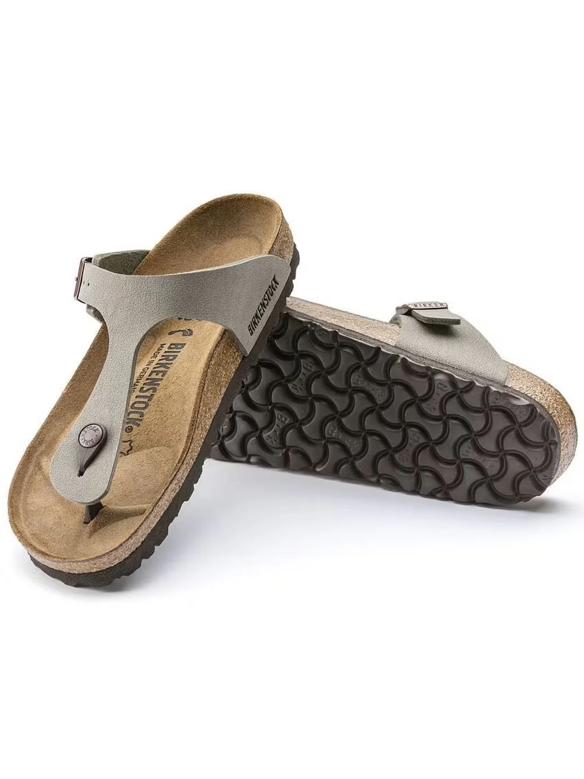 BIRKENSTOCK Sandalo Unisex adulto Gizeh stone, Birkibuc 043391 Grigio - Image 2