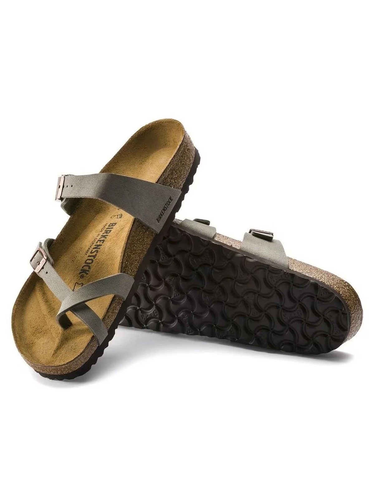 BIRKENSTOCK Sandalo Unisex adulto Mayari stone, Birkibuc 071071 Grigio - Image 4