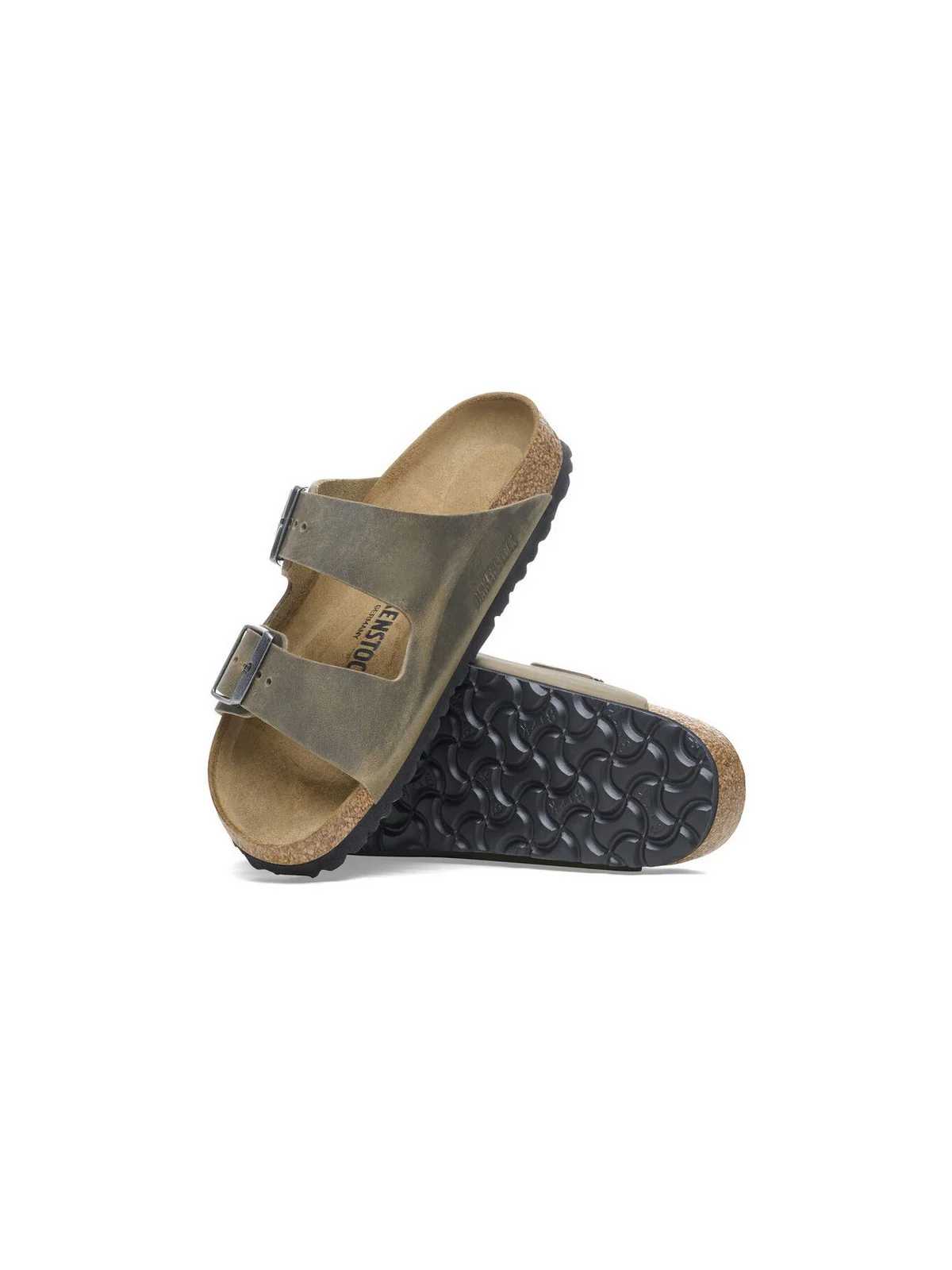 BIRKENSTOCK Sandalo Uomo Arizona faded khaki, Oiled Leather 1027039 Verde - Image 2