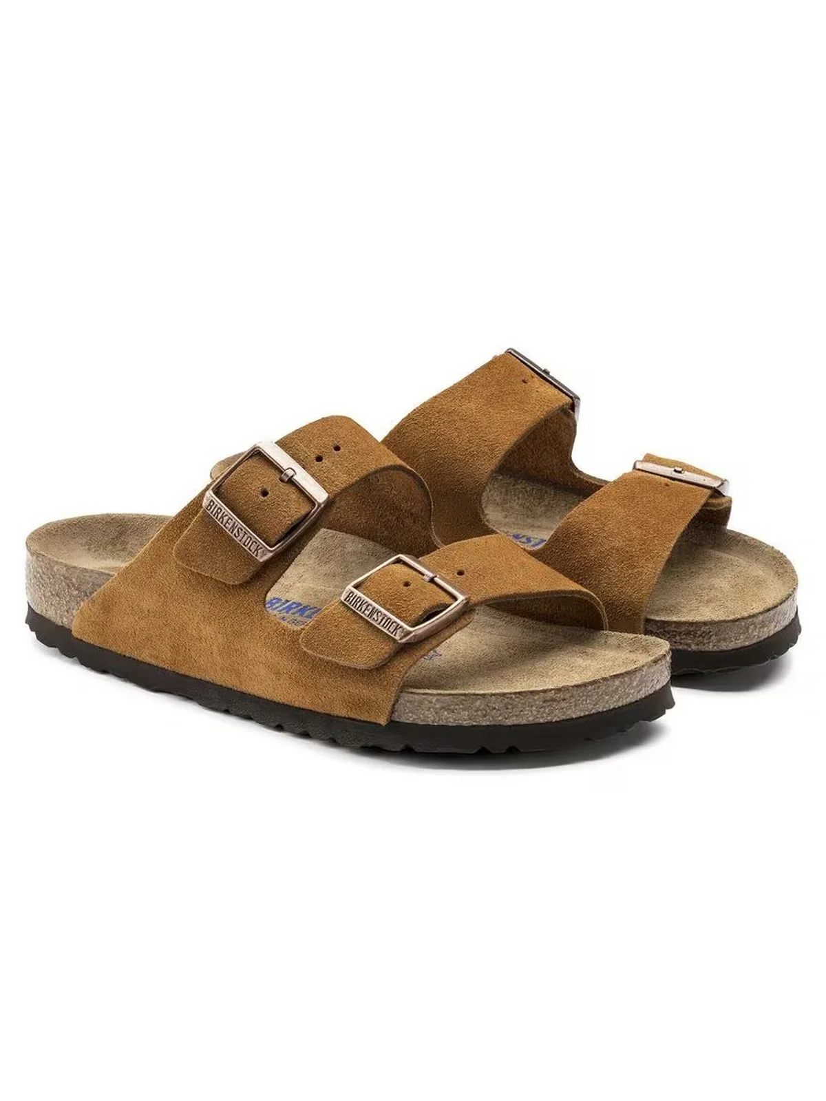 BIRKENSTOCK Sandalo Unisex adulto Arizona mink, Suede Leather 1027162 Marrone - Image 5