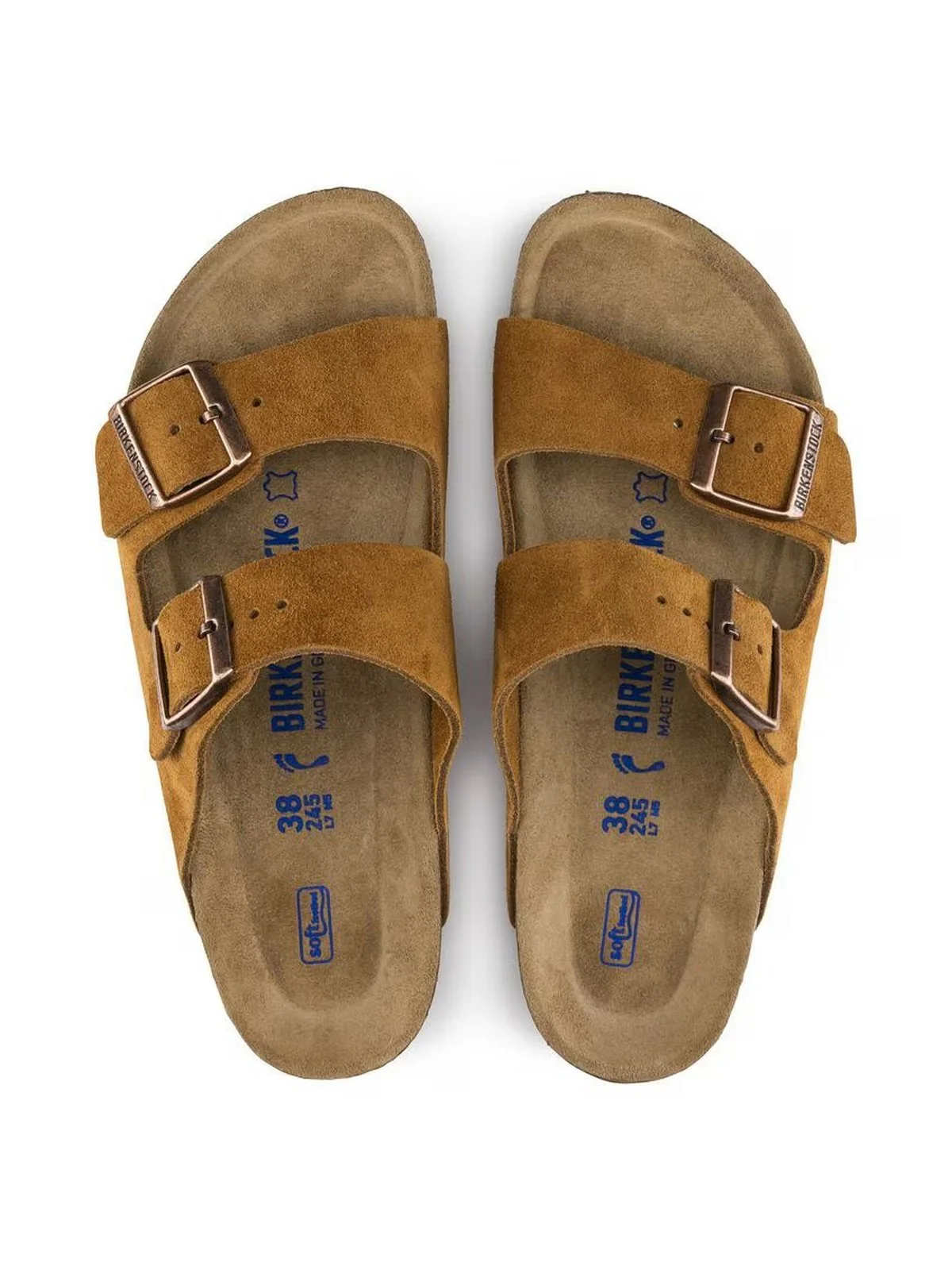 BIRKENSTOCK Sandalo Unisex adulto Arizona mink, Suede Leather 1027162 Marrone - Image 9