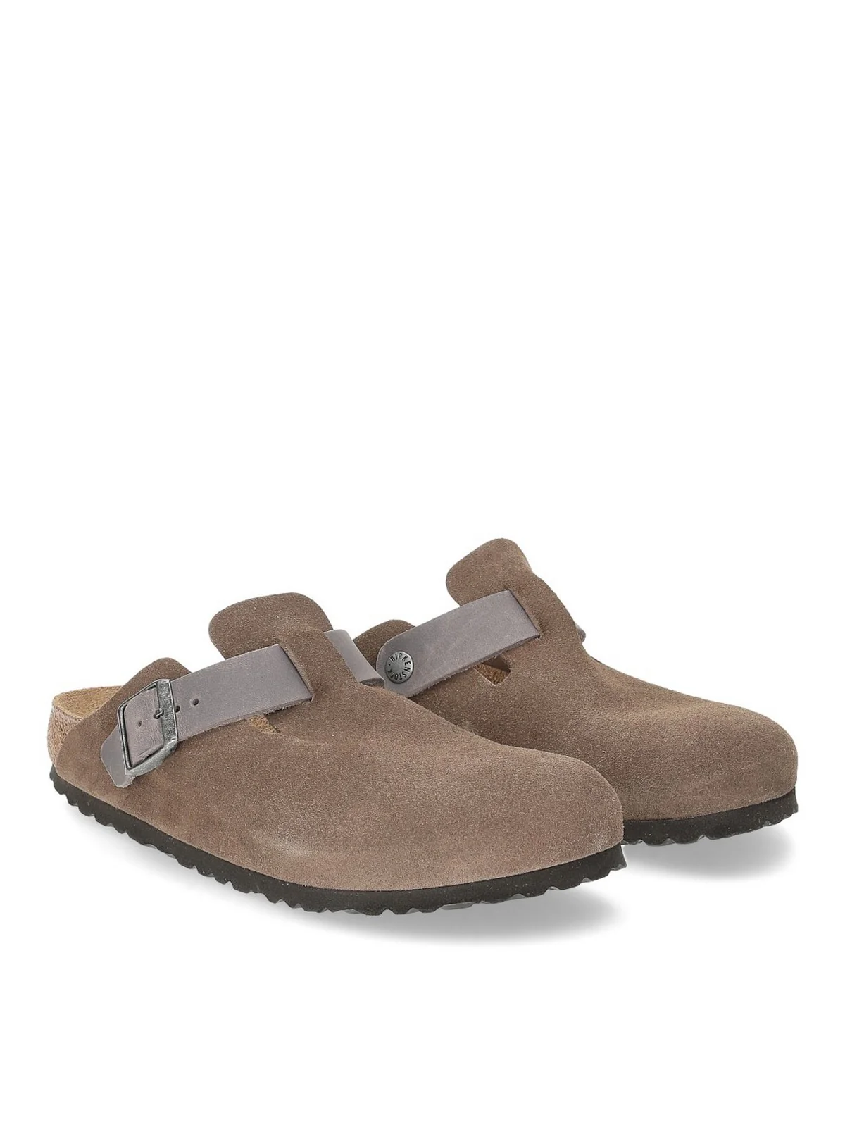 BIRKENSTOCK Sandalo Uomo Boston concrete gray, Suede Leather/Oiled 1029193 Grigio - Image 4
