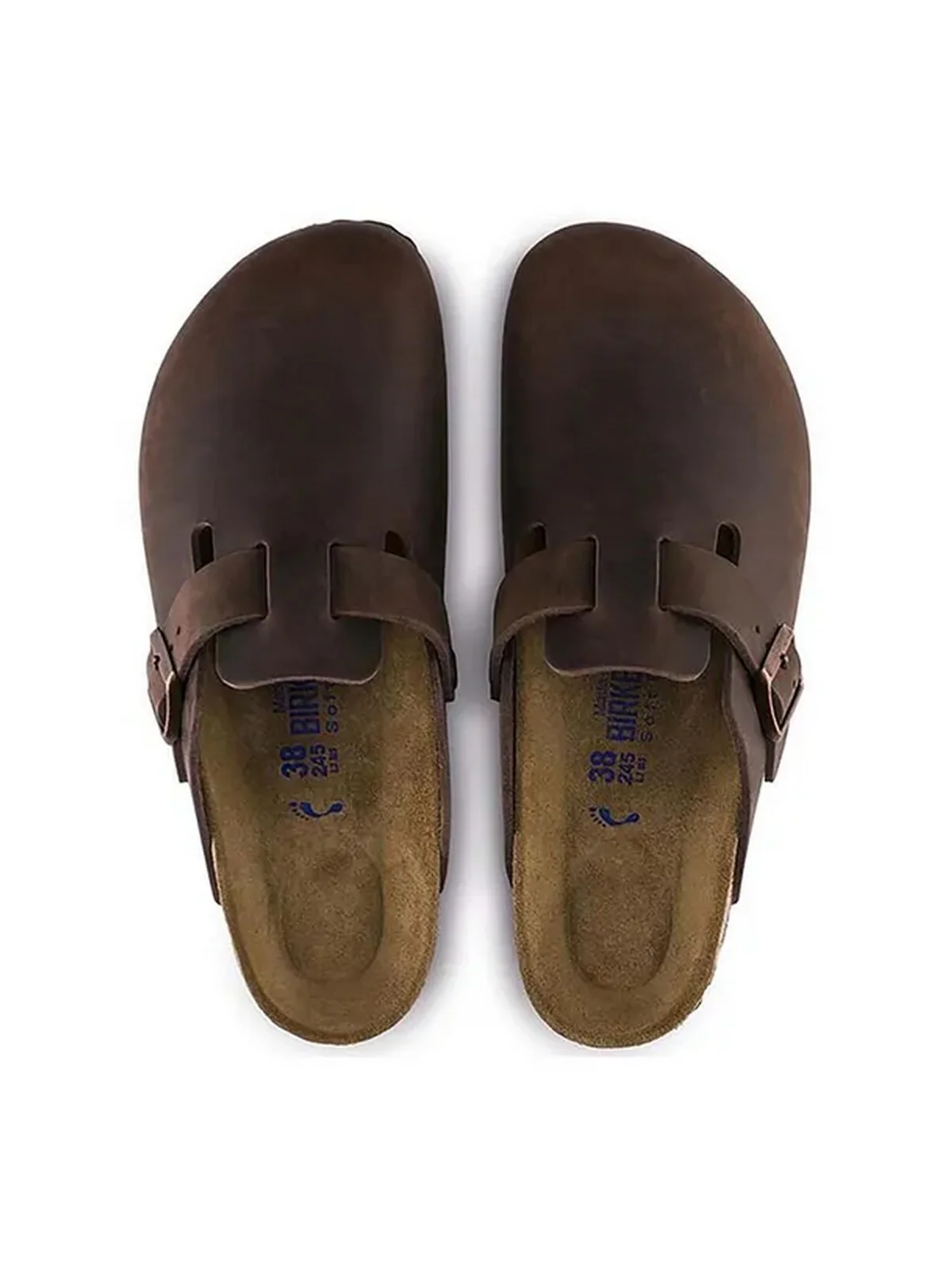 BIRKENSTOCK Sandalo Uomo Boston SFB habana, Oiled Leather 159713 Marrone - Image 4