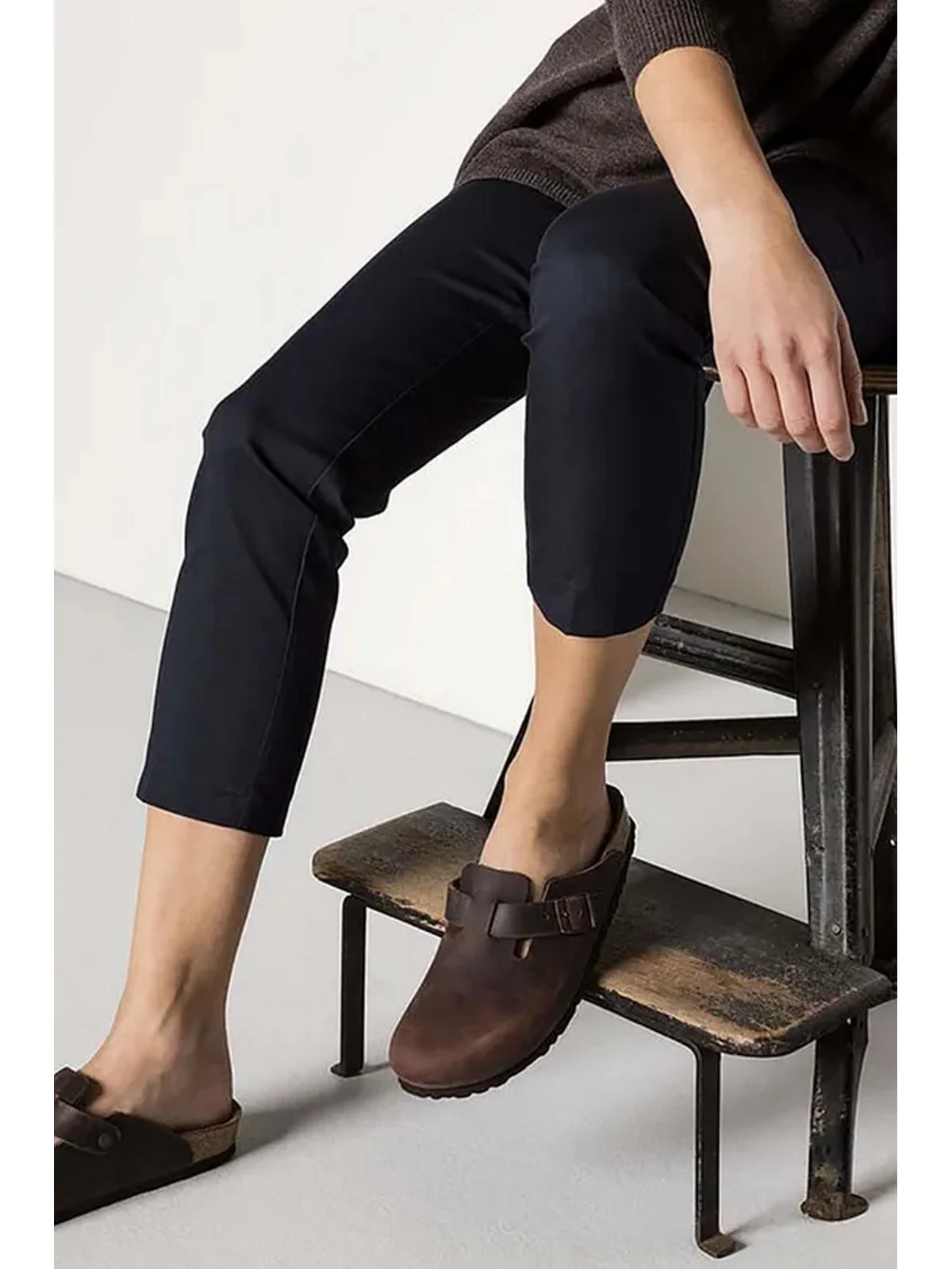 BIRKENSTOCK Sandalo Uomo Boston SFB habana, Oiled Leather 159713 Marrone - Image 6