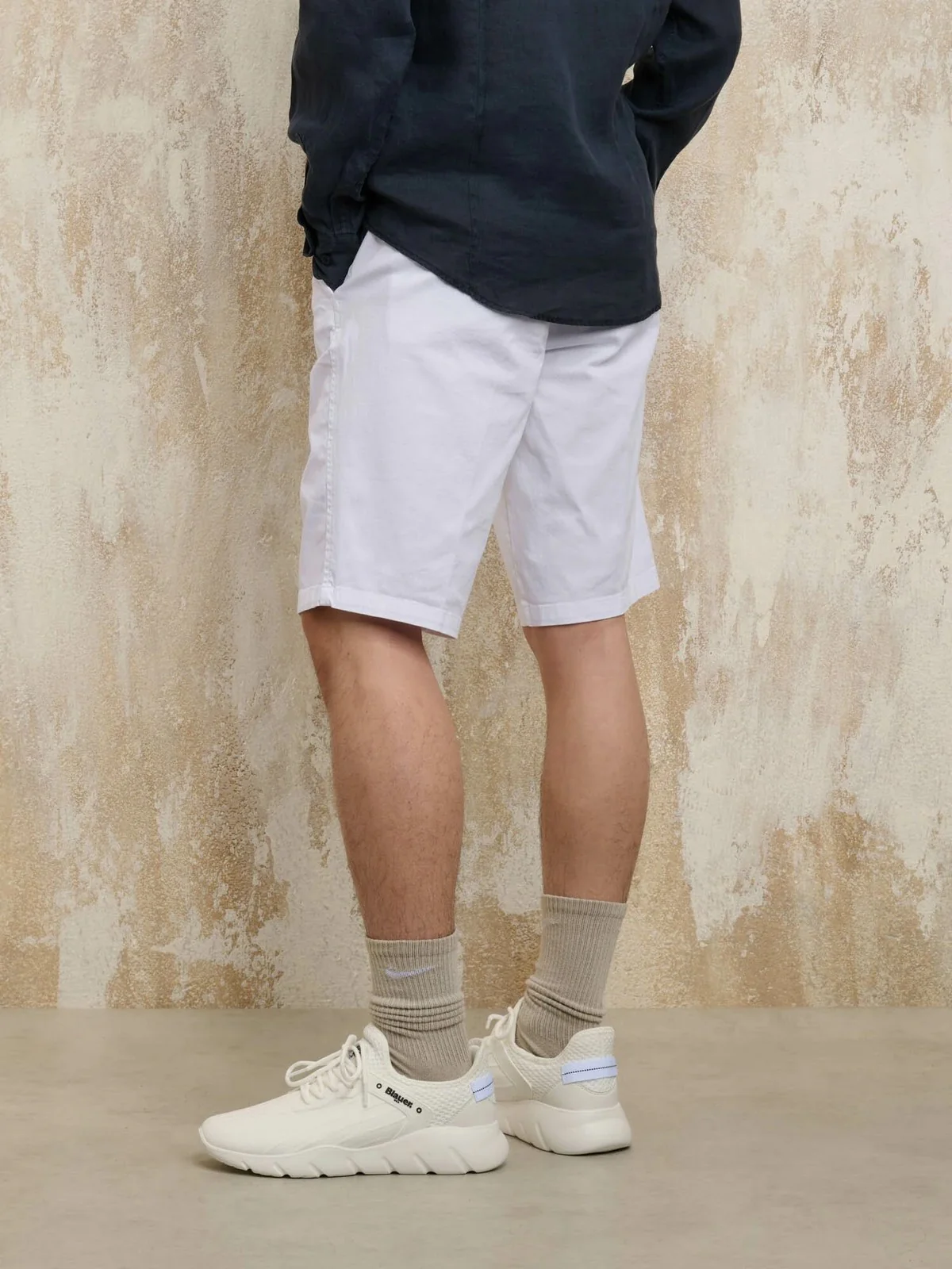 BLAUER Bermuda Uomo MACULLAR 25SBLUP02352 006855 100 Bianco - Image 4