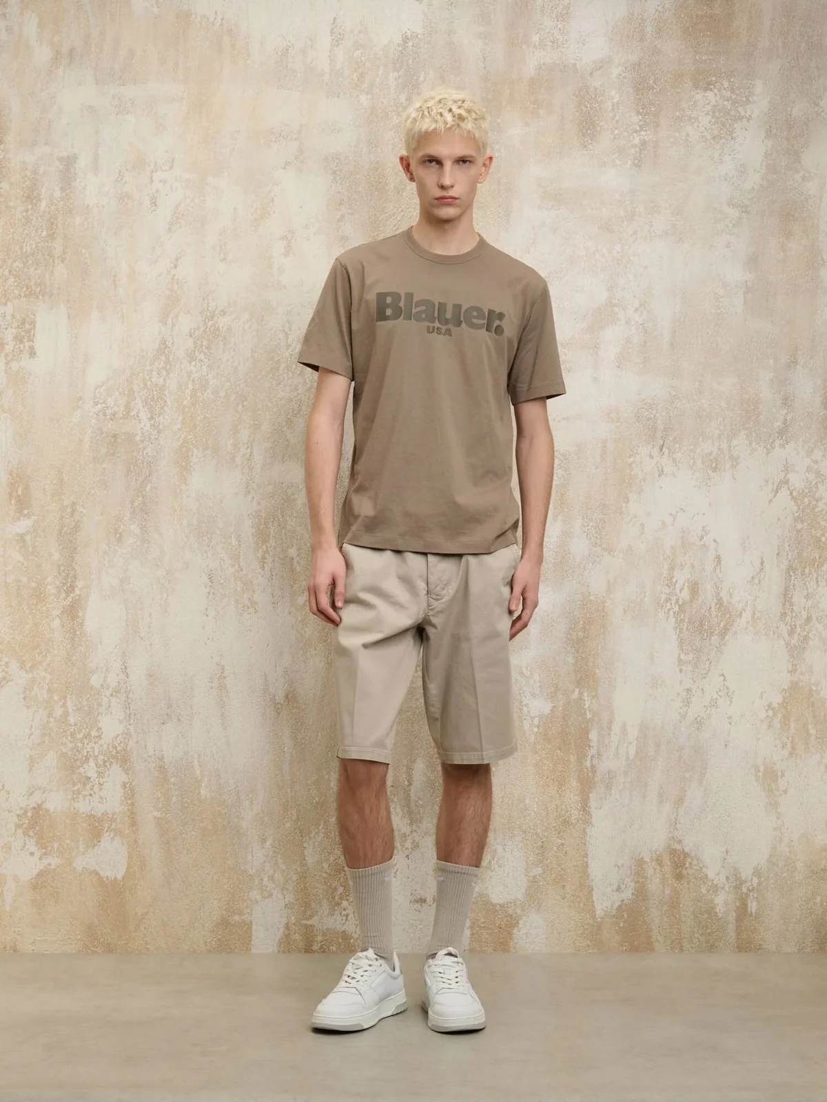 BLAUER Bermuda Uomo MACULLAR 25SBLUP02352 006855 283 Beige - Image 4