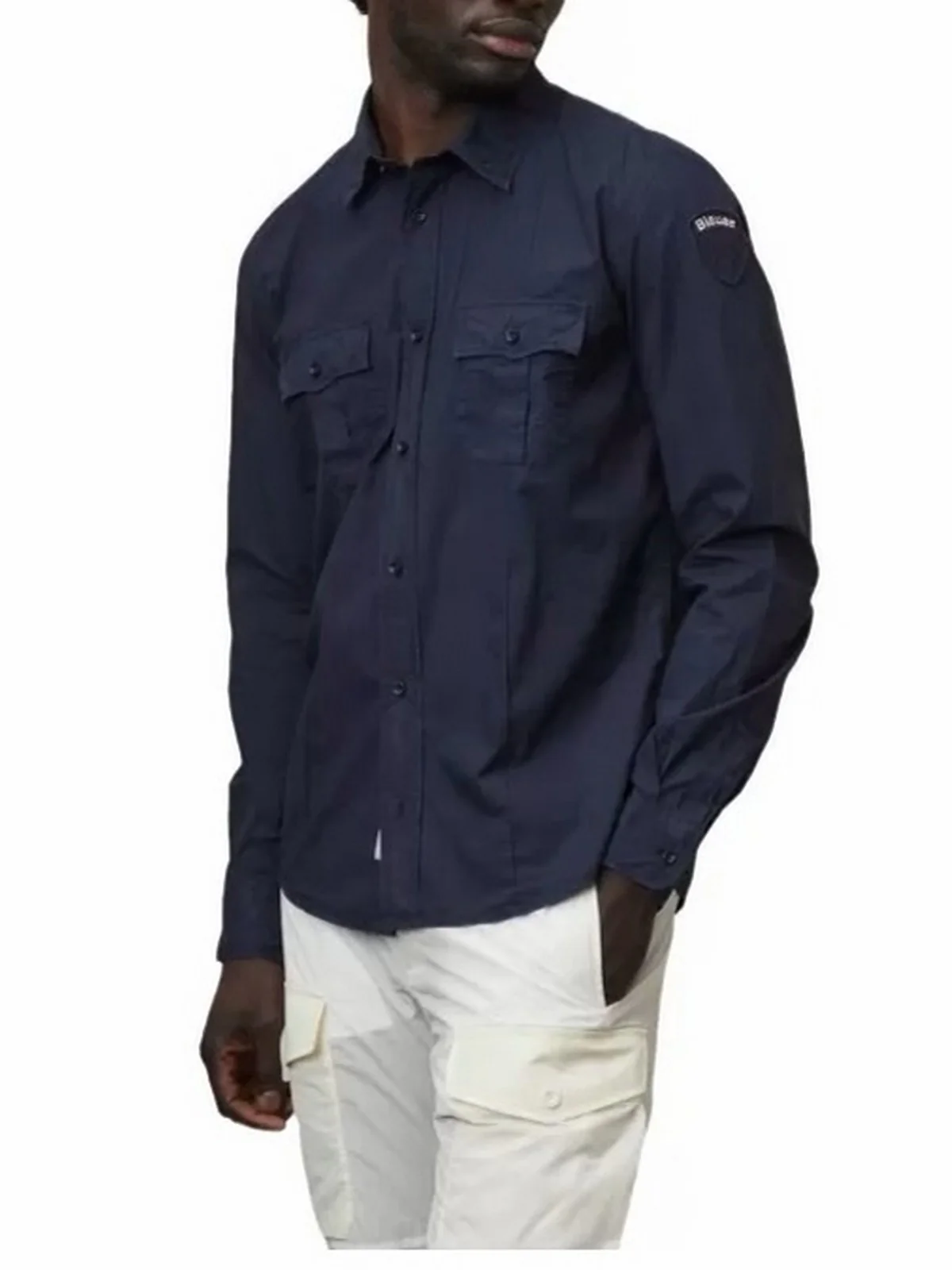 BLAUER Camicia Uomo 24SBLUS01036 006780 888 Blu - Image 2