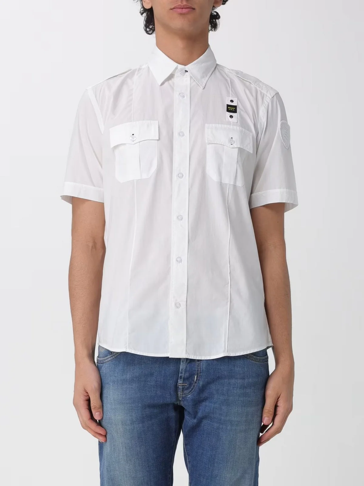 BLAUER Camicia Uomo BENSON 26SBLUS02271 007502 102 BIANCO NEVE - Image 4
