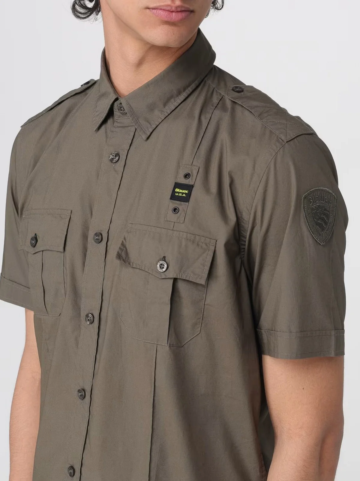 BLAUER Camicia Uomo BENSON 26SBLUS02271 007502 60H GREEN 60H - Image 3