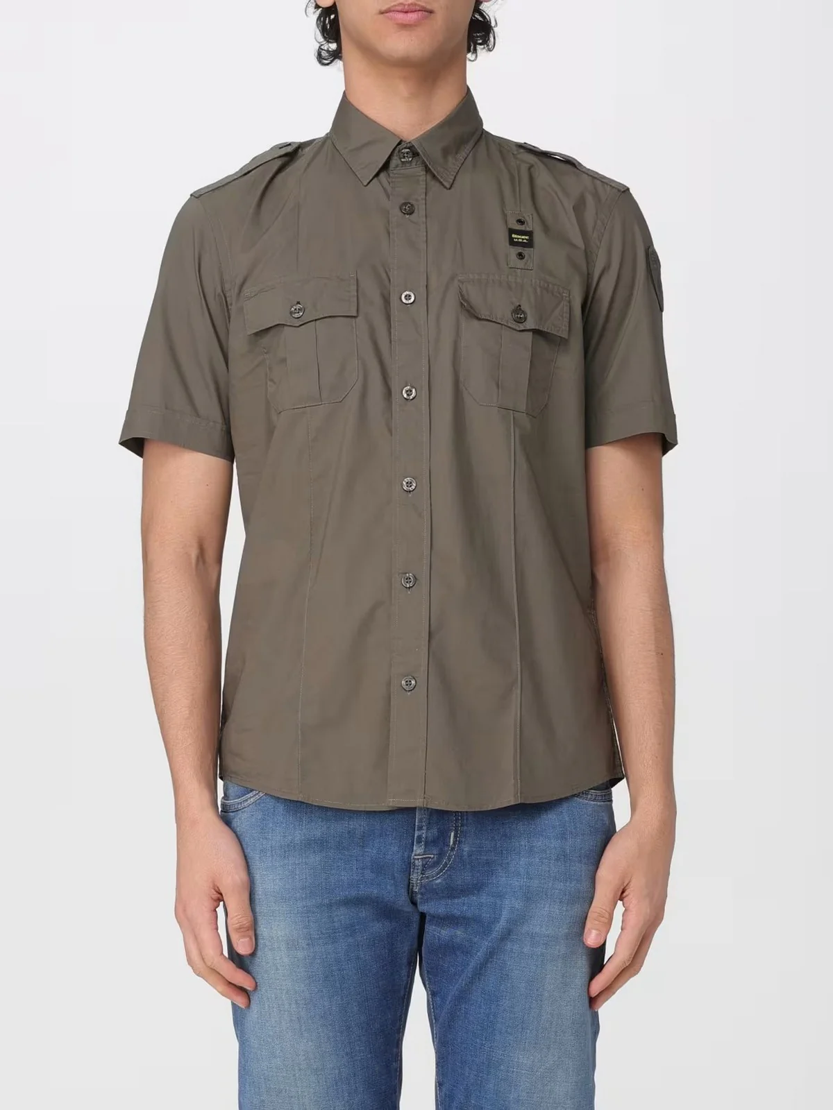 BLAUER Camicia Uomo BENSON 26SBLUS02271 007502 60H GREEN 60H - Image 4
