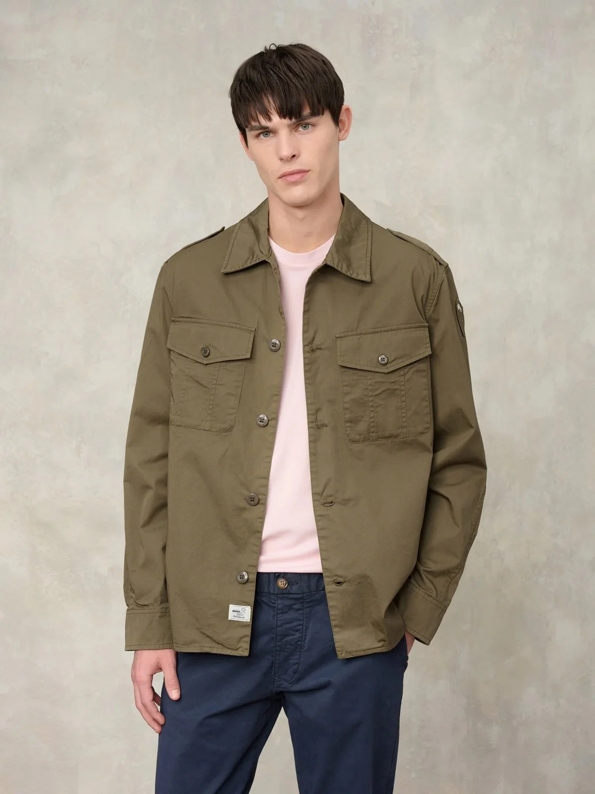 BLAUER Camicia Uomo LANGLEY 26SBLUS01358 007499 60H GREEN 60H - Image 3
