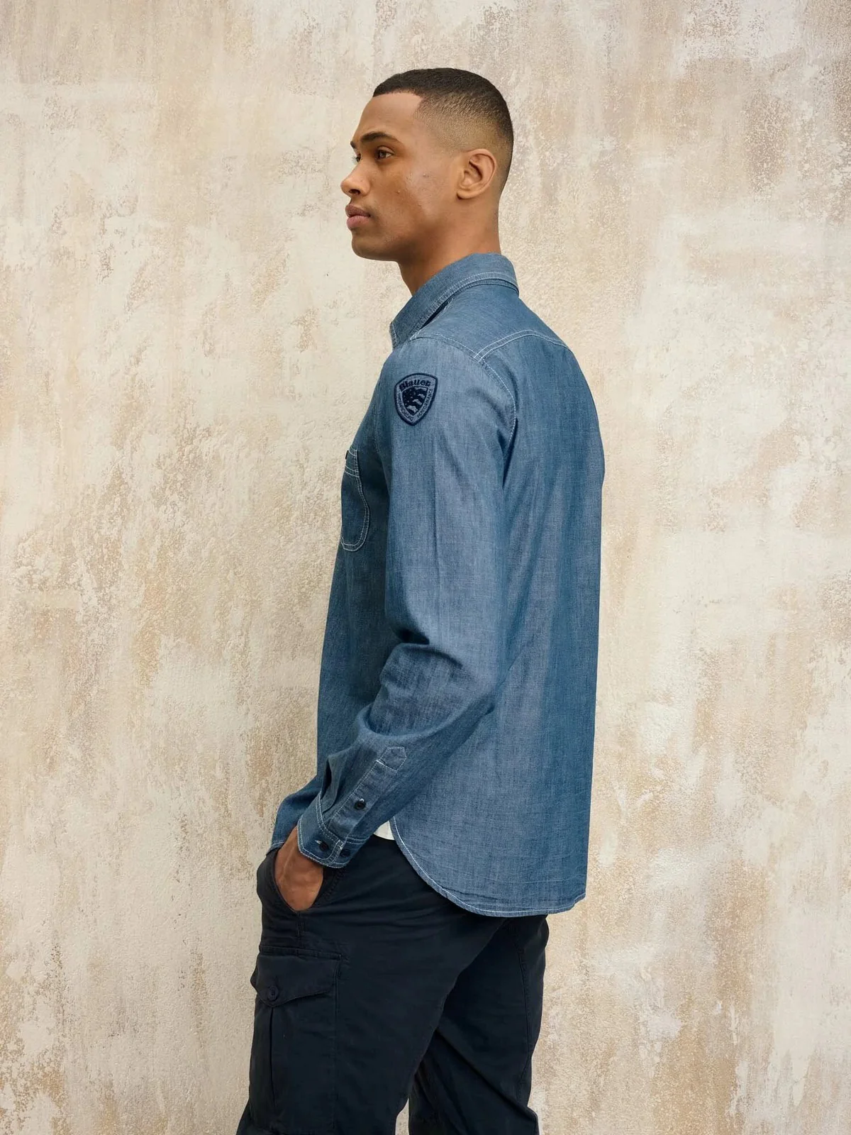 BLAUER Camicia Uomo VENDEN 25SBLUS01342 007136 D208 Blu - Image 4