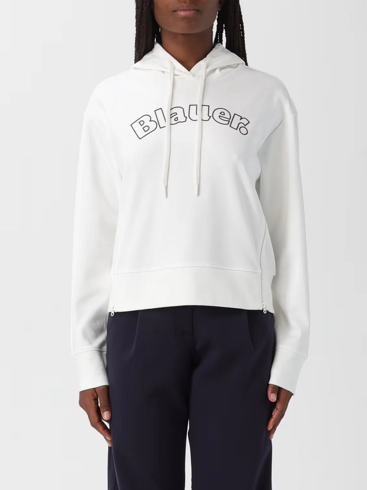 BLAUER Felpa Donna FAYETTE 25WBLDF08236 007301 102 BIANCO NEVE - Image 2