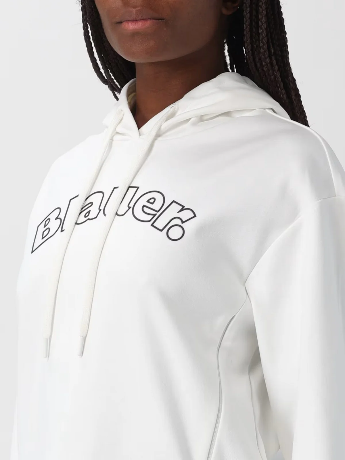 BLAUER Felpa Donna FAYETTE 25WBLDF08236 007301 102 BIANCO NEVE - Image 4