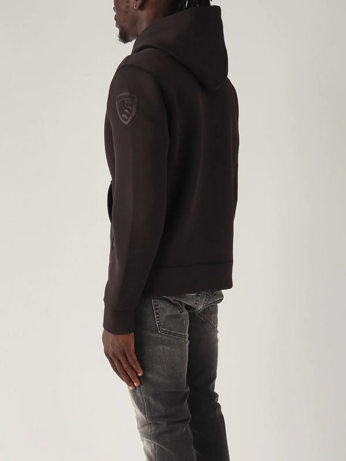 BLAUER Felpa Uomo COLBY 24WBLUF02325 004745 999 Nero - Image 3