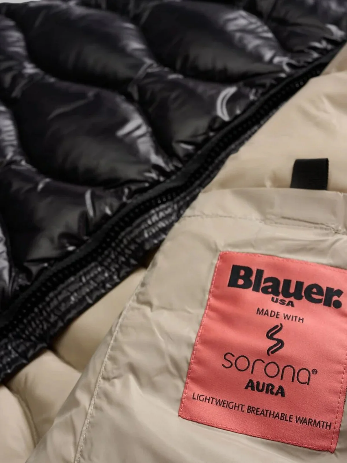 BLAUER Gilet Uomo DANNY 25WBLUX02081 005958 999EI NERO interno BEIGE 301 - Image 2