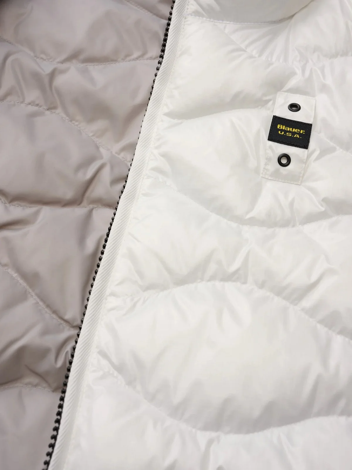 BLAUER Gilet Uomo DANNY 26SBLUX02184 005958 100GG BIANCO OTTICO int. GRIGIO NEBBIA - Image 2