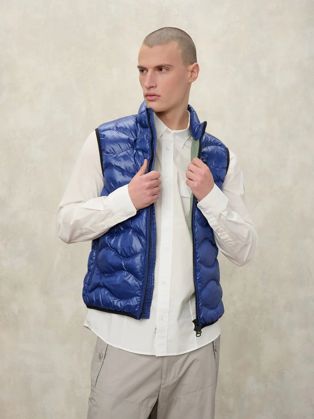 BLAUER Gilet Uomo DANNY 26SBLUX02184 005958 888RF BLU interno GREEN 60F - Image 4
